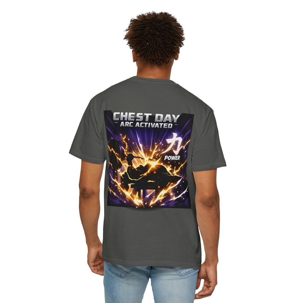 Chest Day Arc Activated Men’s Power Kanji Gym T-Shirt