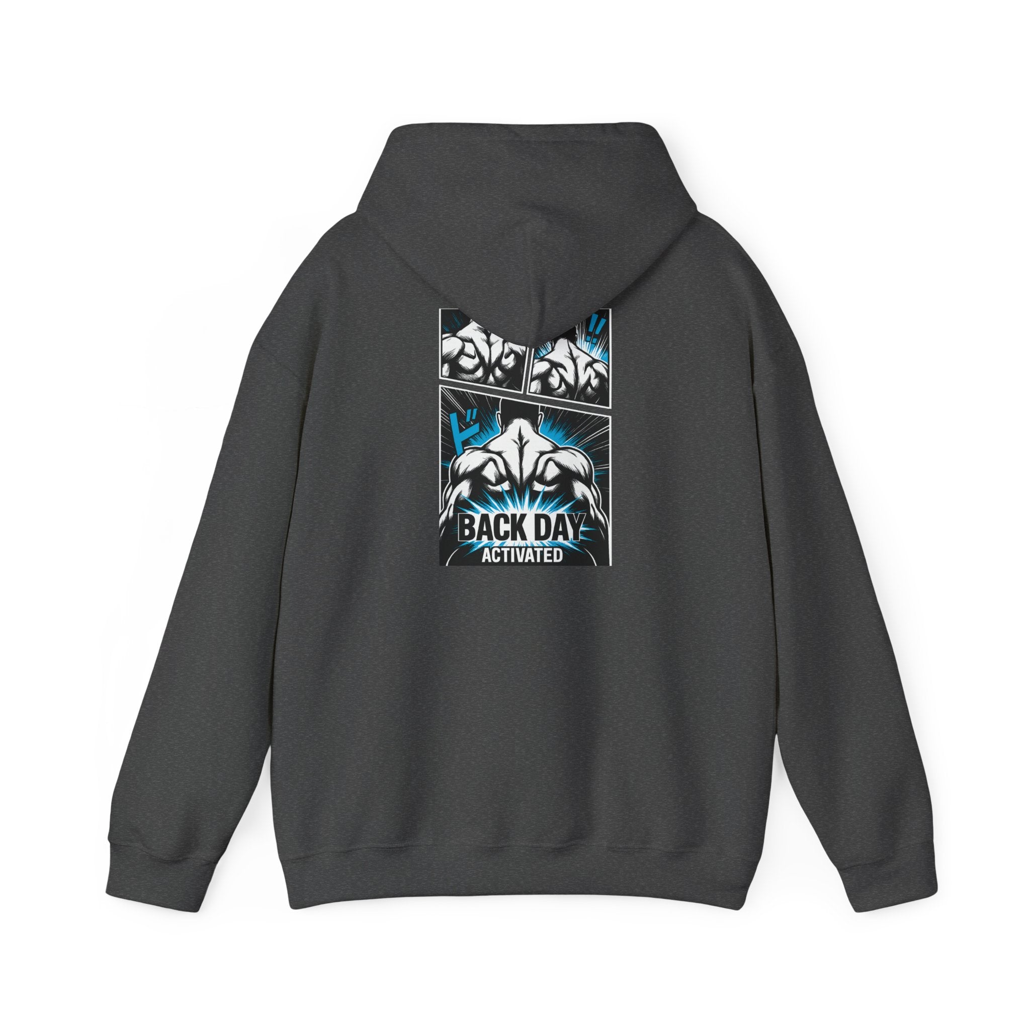 Back Day Activated Comic-Style Hoodie — Gym Motivation for Bodybuilders