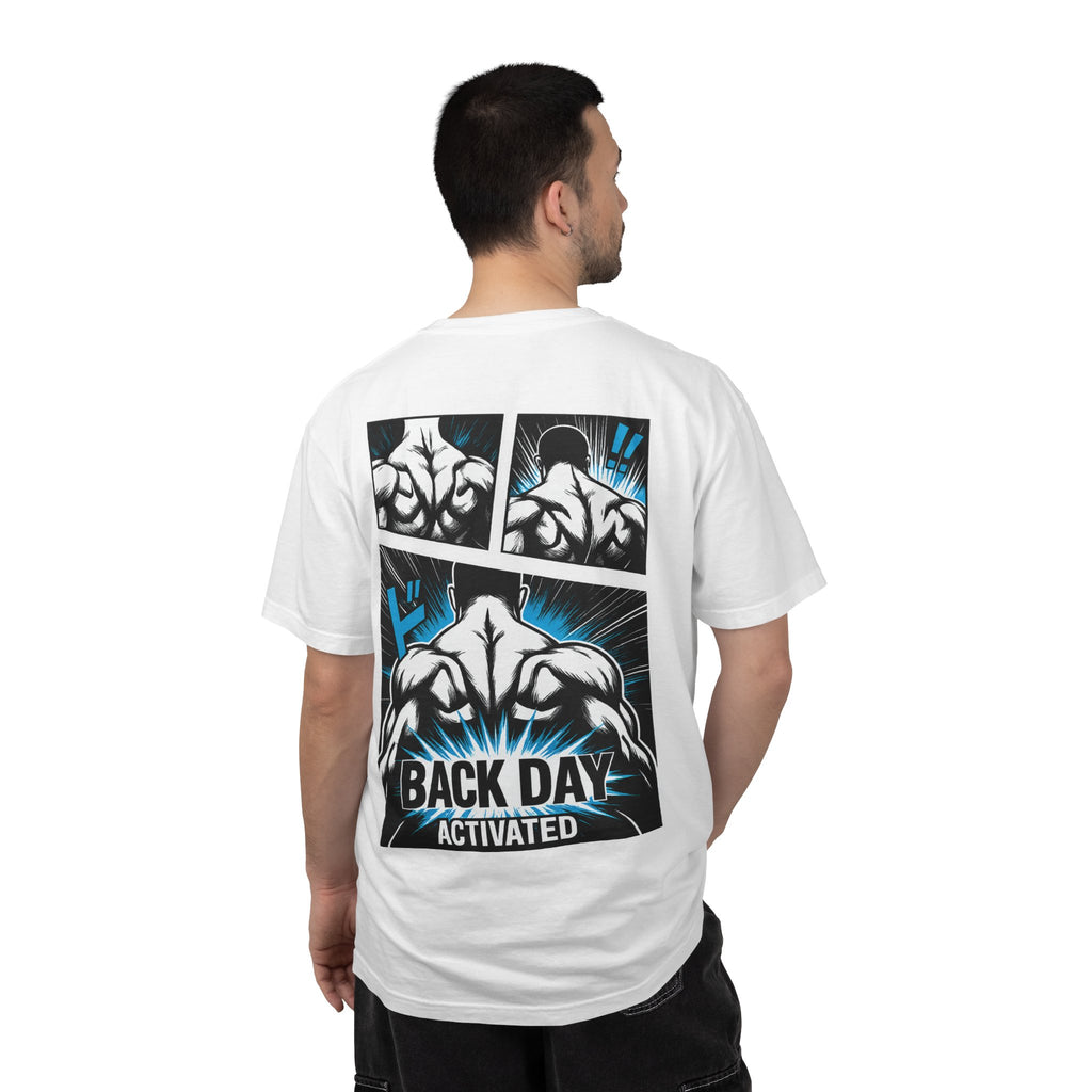 Back Day Activated Comic Gym T-Shirt — Workout Motivation for Bodybuilders