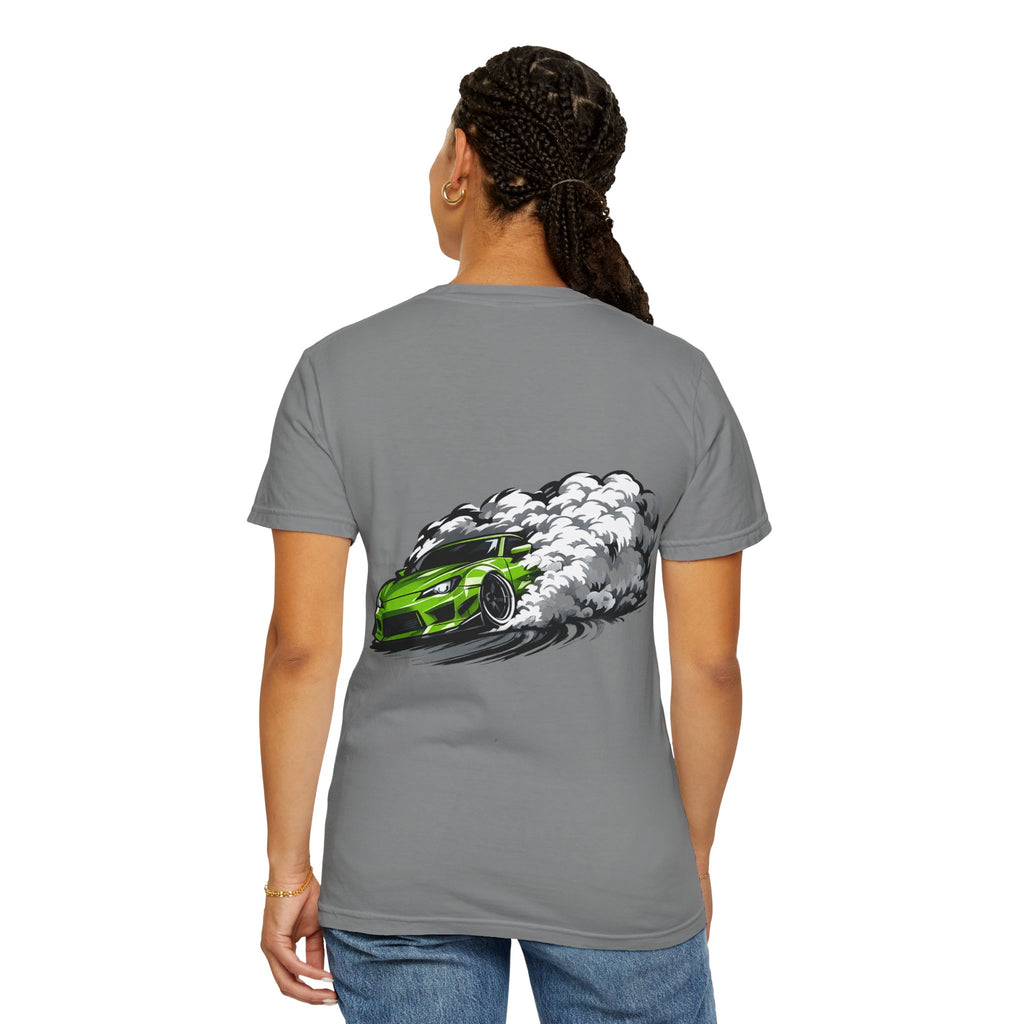 Neon Drift Green Car T-Shirt