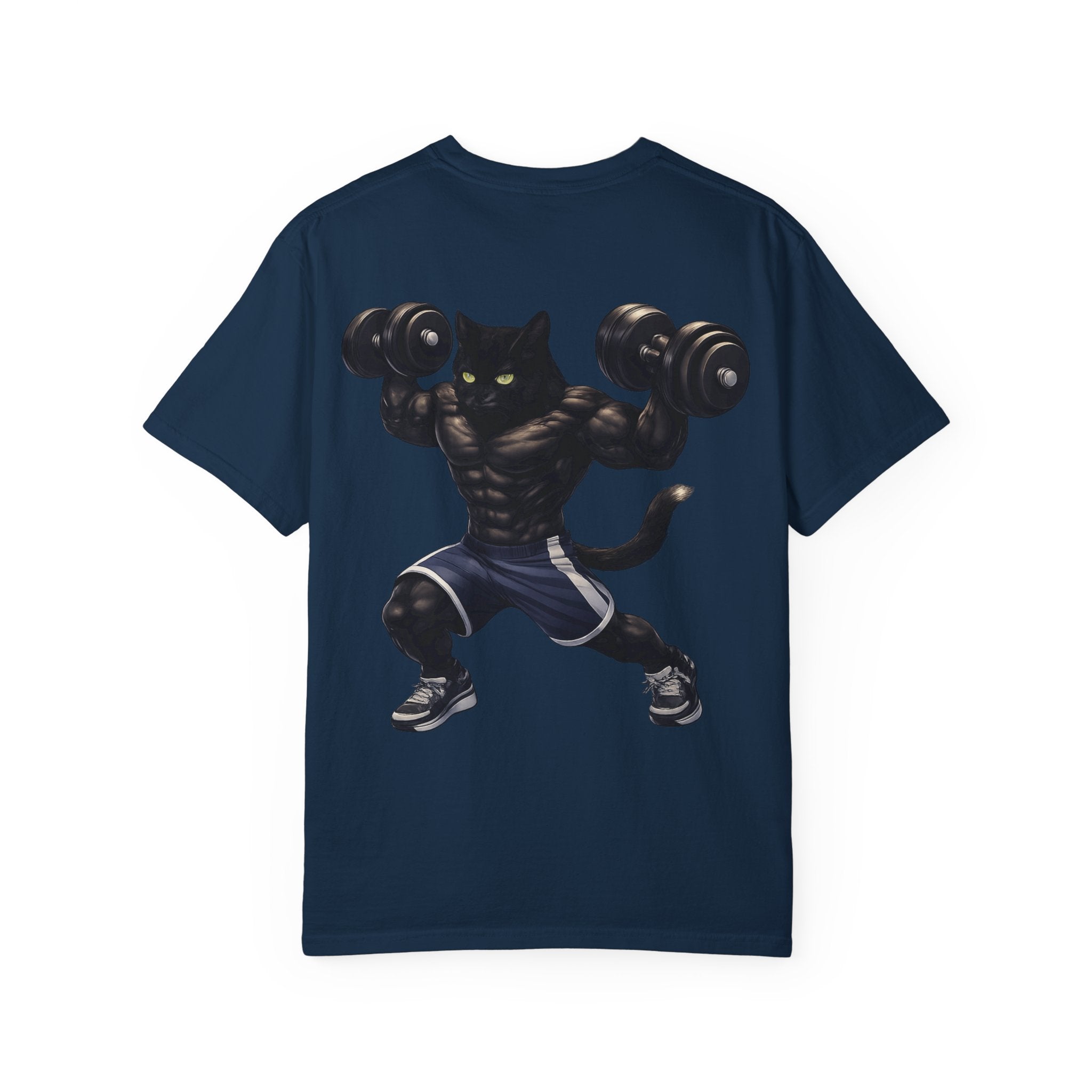 Gym Cat Shirt - Funny Workout Weightlifting T-Shirt - Fitness Lover Gift for Men Women