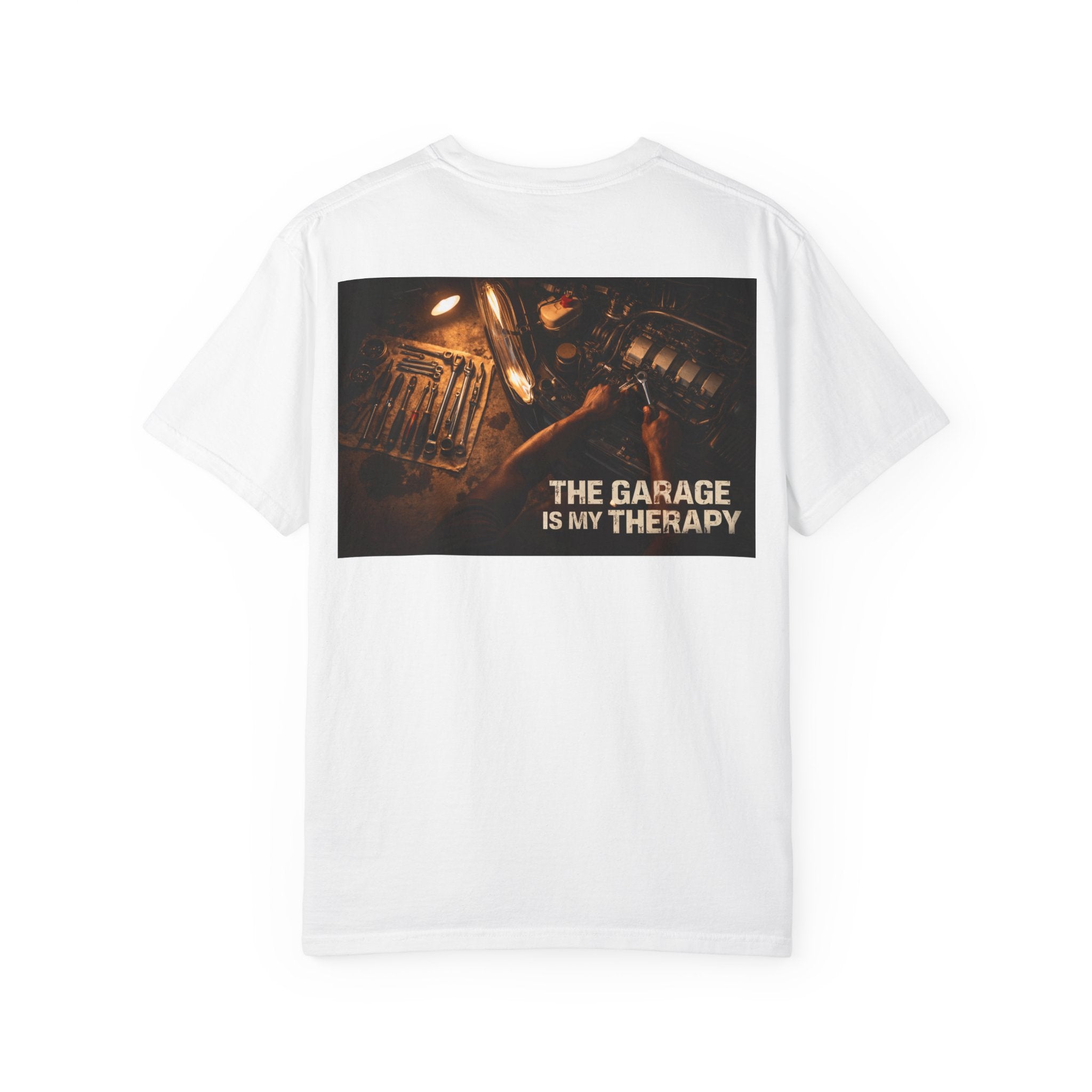 The Garage Is My Therapy T-Shirt - Mechanic Car Enthusiast Gift Version 1