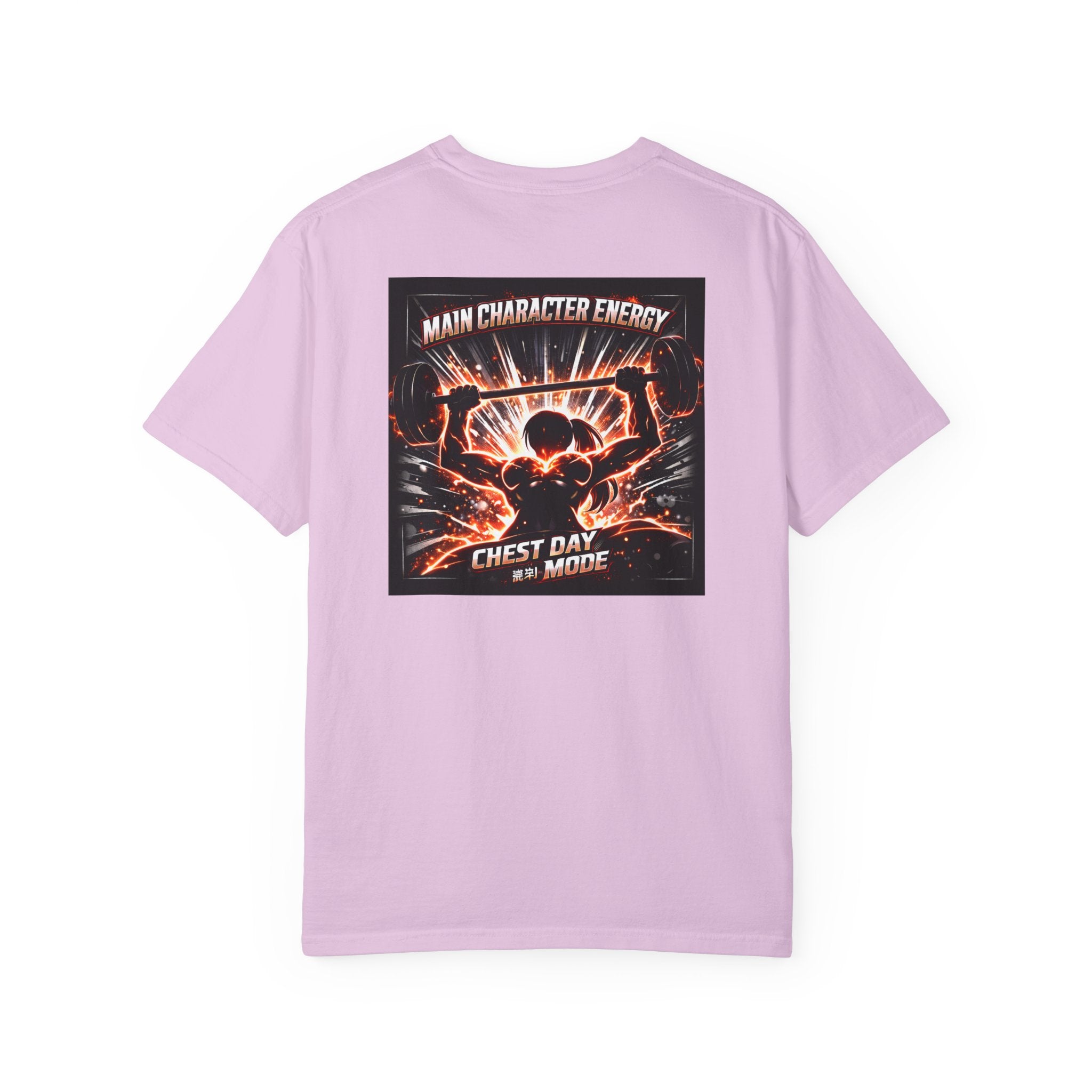 Main Character Energy Chest Day Women’s Shirt - Anime Gym Fitness Apparel