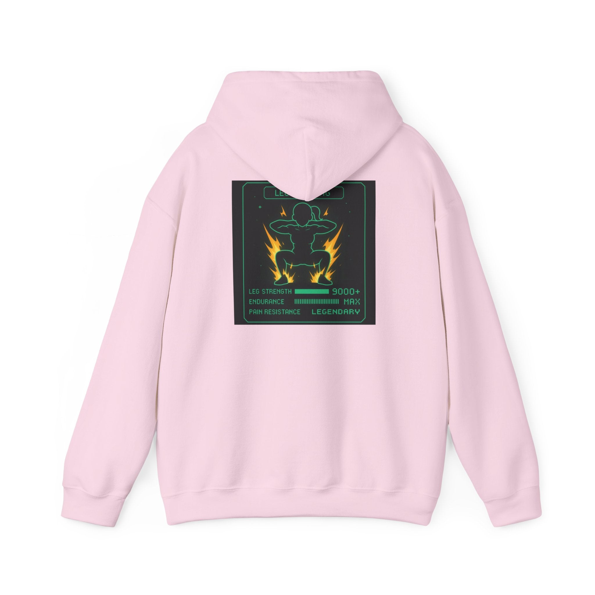Women’s RPG Leg Day Sweatshirt — "Leg Training Stats 9000+" Gaming Gym Motivation