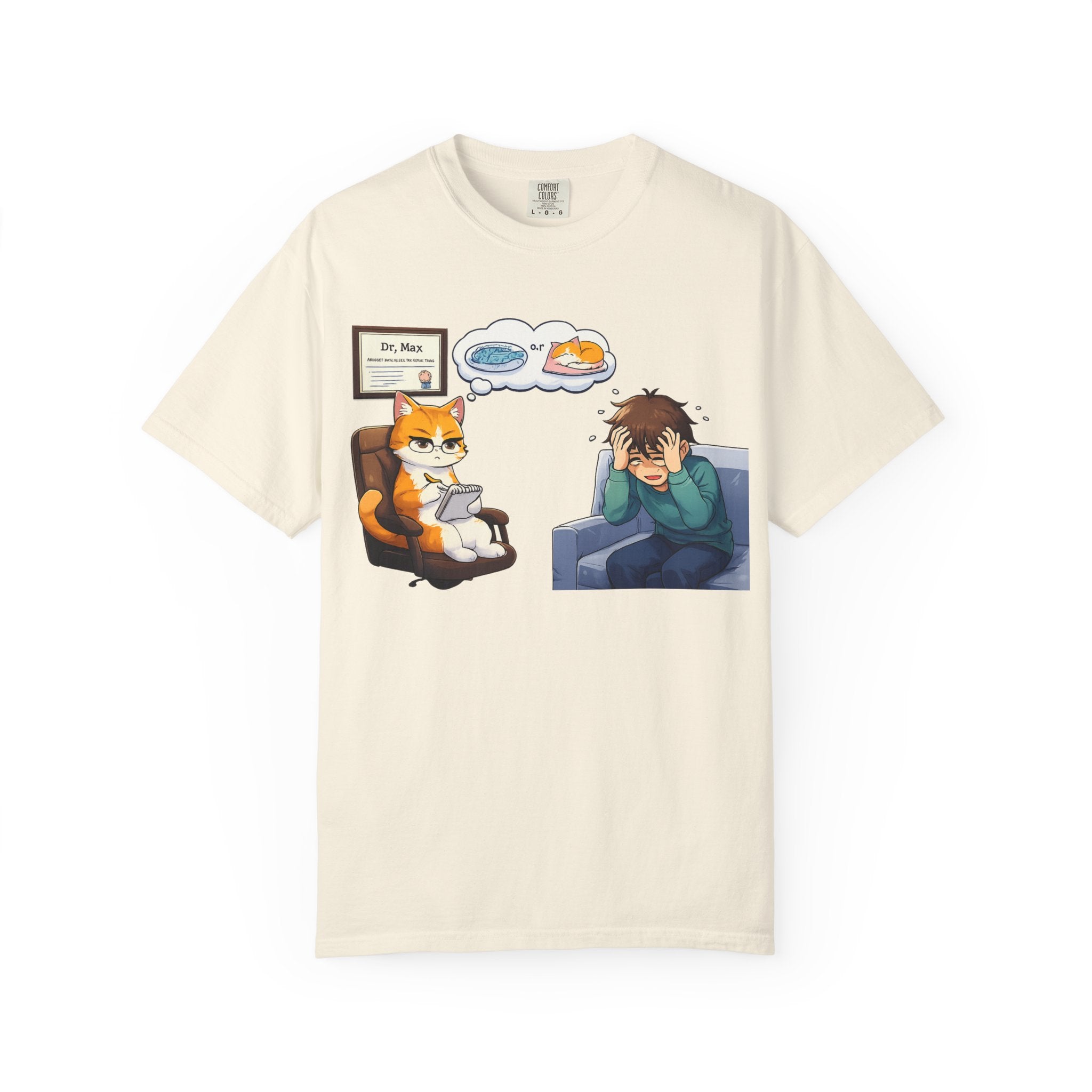 Dr. Max Cat Therapist T-Shirt - Funny Mental Health Humor Gift