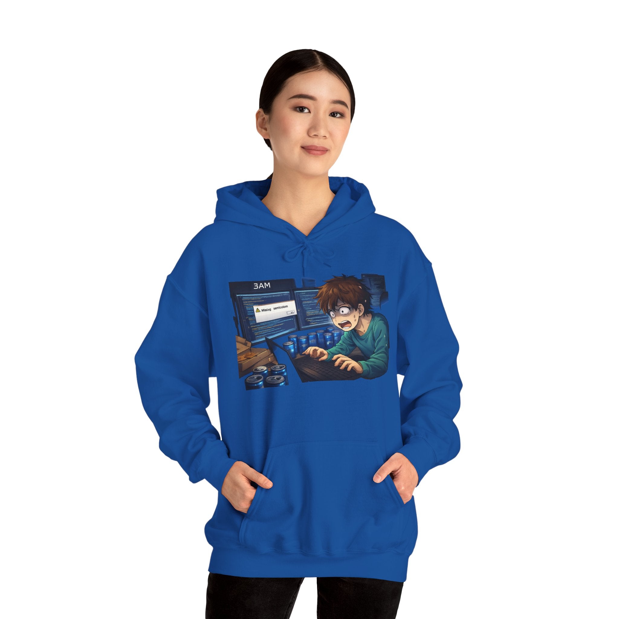 Missing Semicolon 3AM Programmer Hoodie - Developer Humor Gift