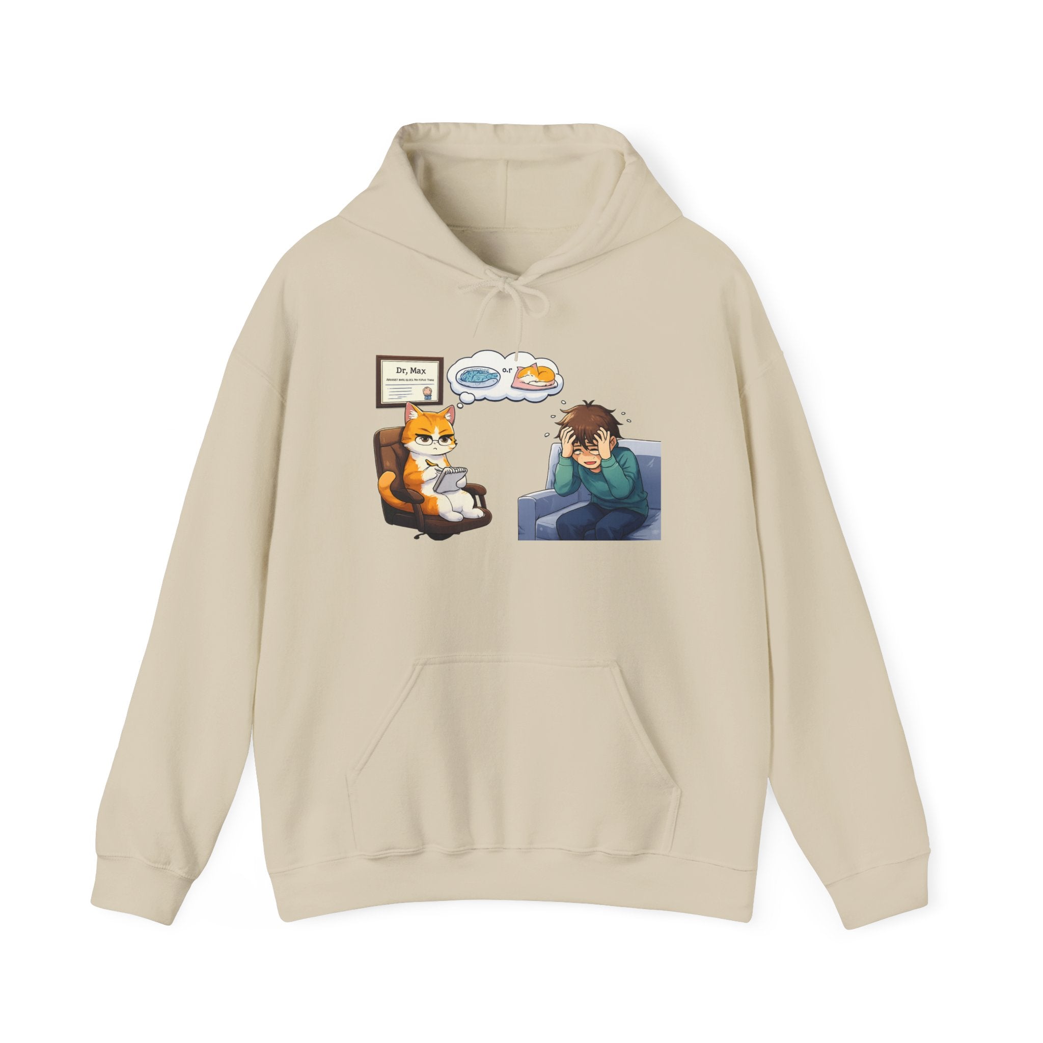 Dr. Max Cat Therapist Hoodie - Funny Mental Health Humor Gift