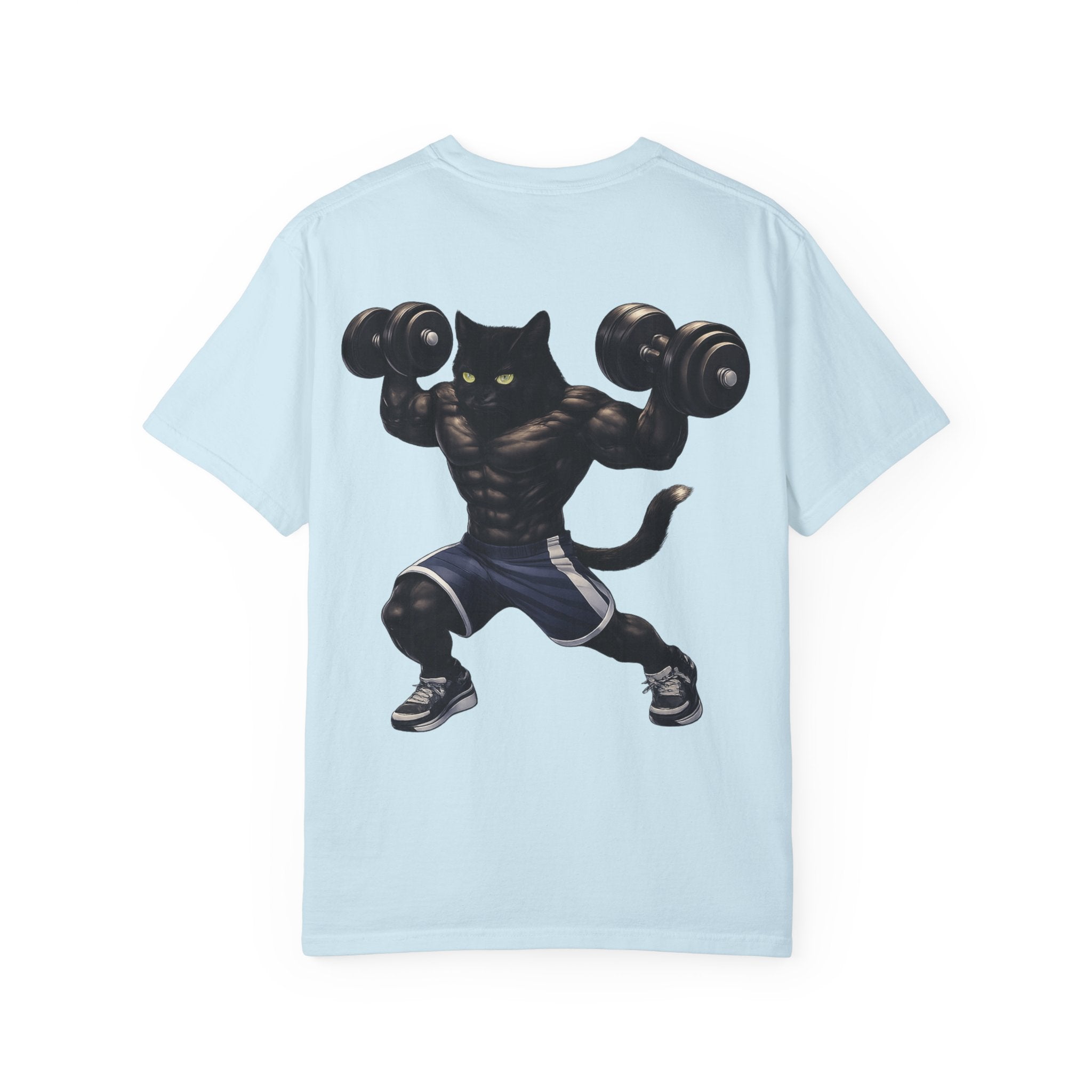 Gym Cat Shirt - Funny Workout Weightlifting T-Shirt - Fitness Lover Gift for Men Women