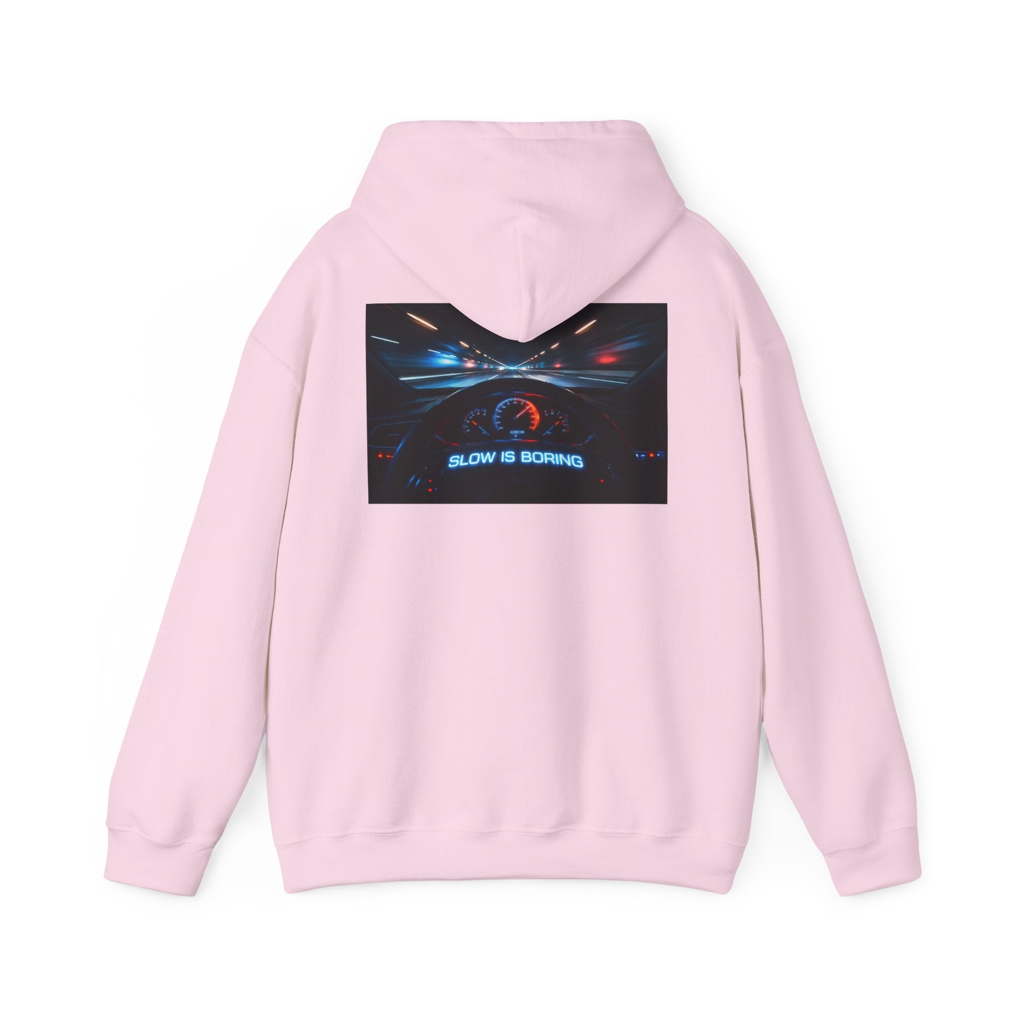 Slow Is Boring Hoodie - Racing Speed Enthusiast Dashboard Design