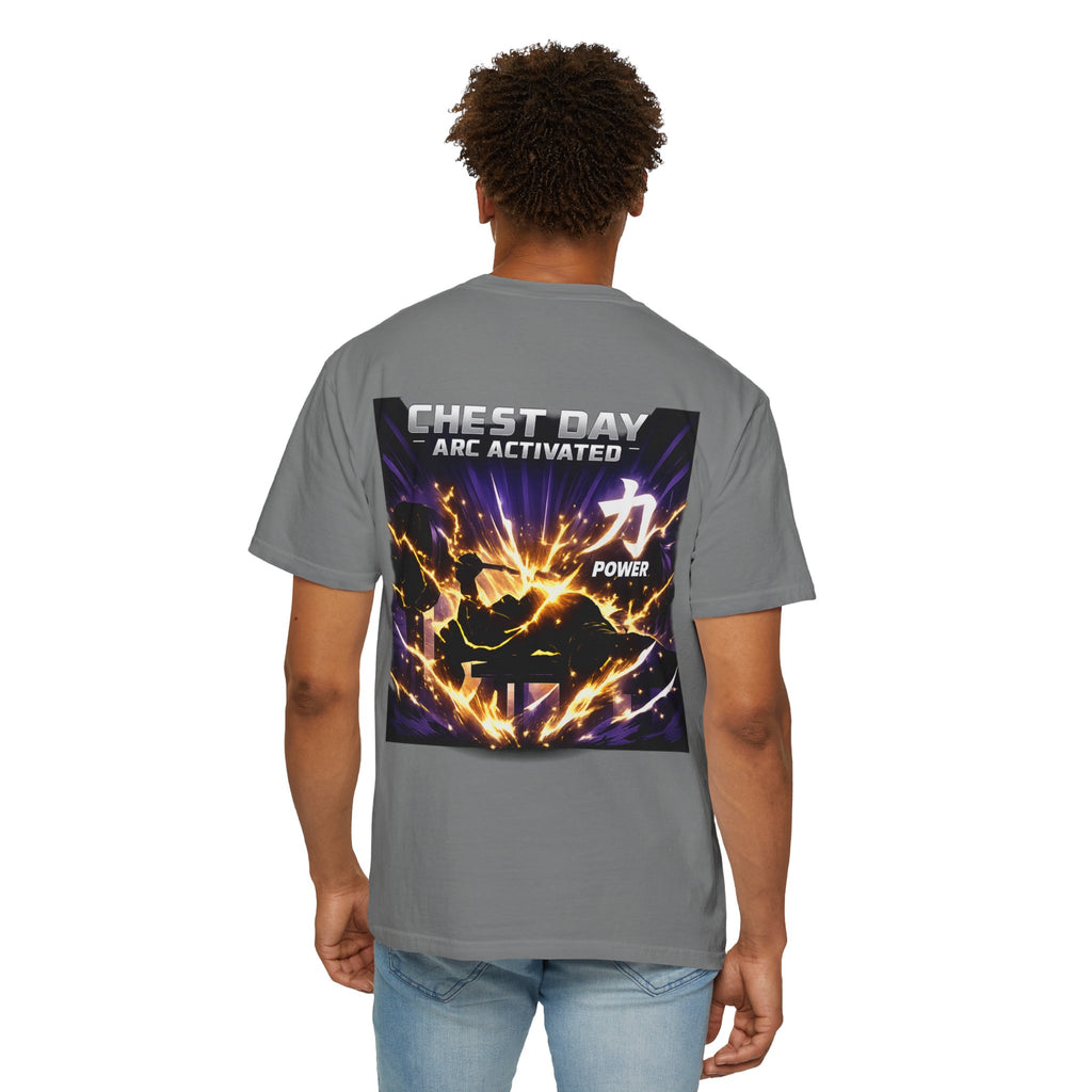 Chest Day Arc Activated Men’s Power Kanji Gym T-Shirt