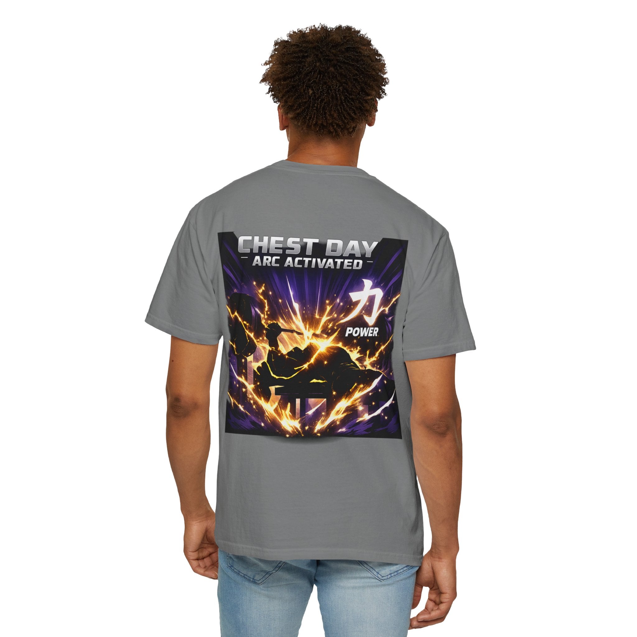 Chest Day Arc Activated Men’s Power Kanji Gym T-Shirt