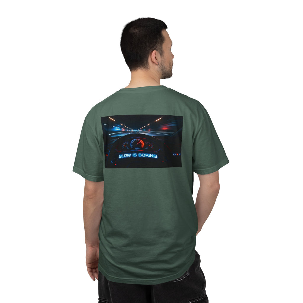 Slow Is Boring Shirt - Racing Speed Enthusiast Dashboard Design
