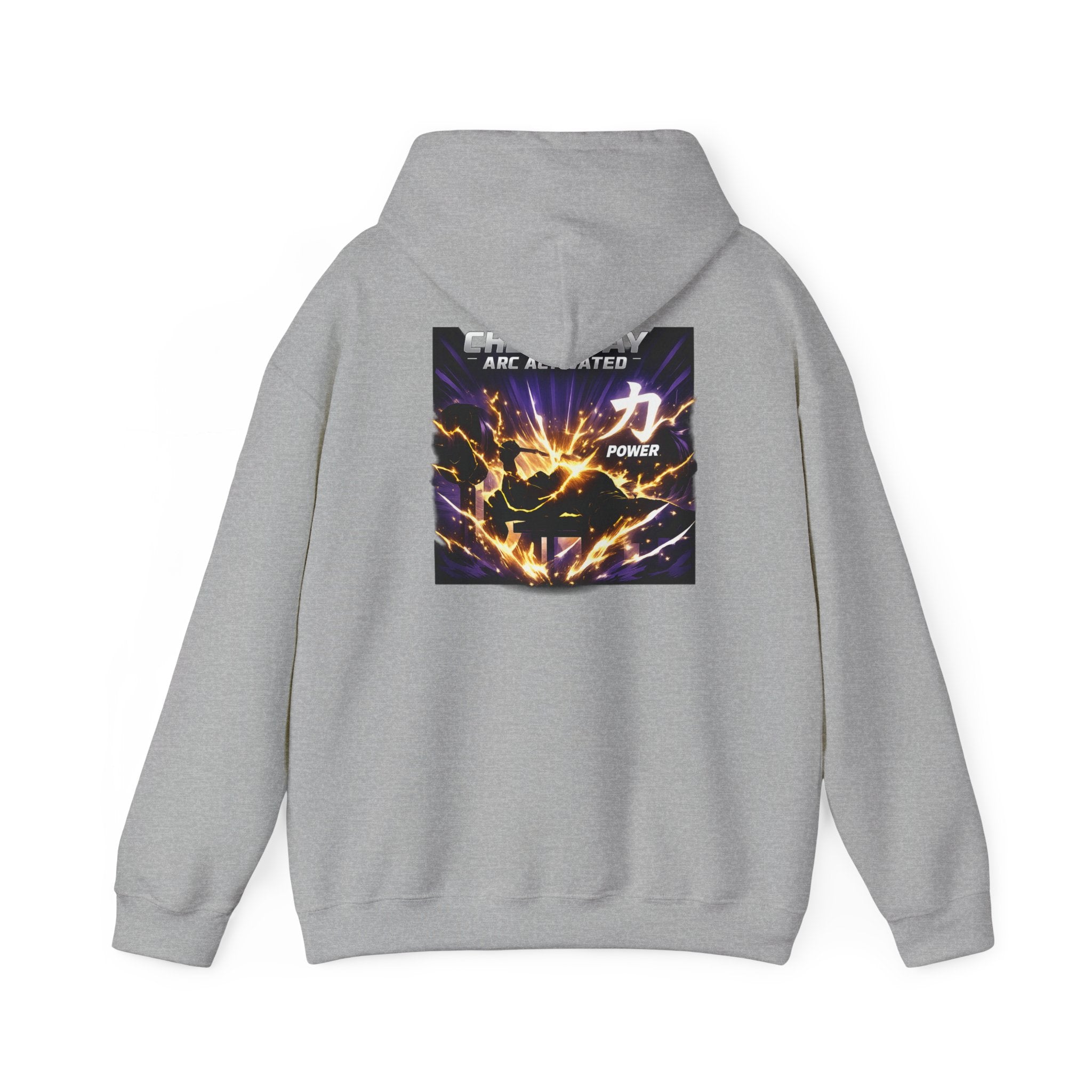 Chest Day Arc Activated Men’s Hoodie — Power (力) Gym Motivation