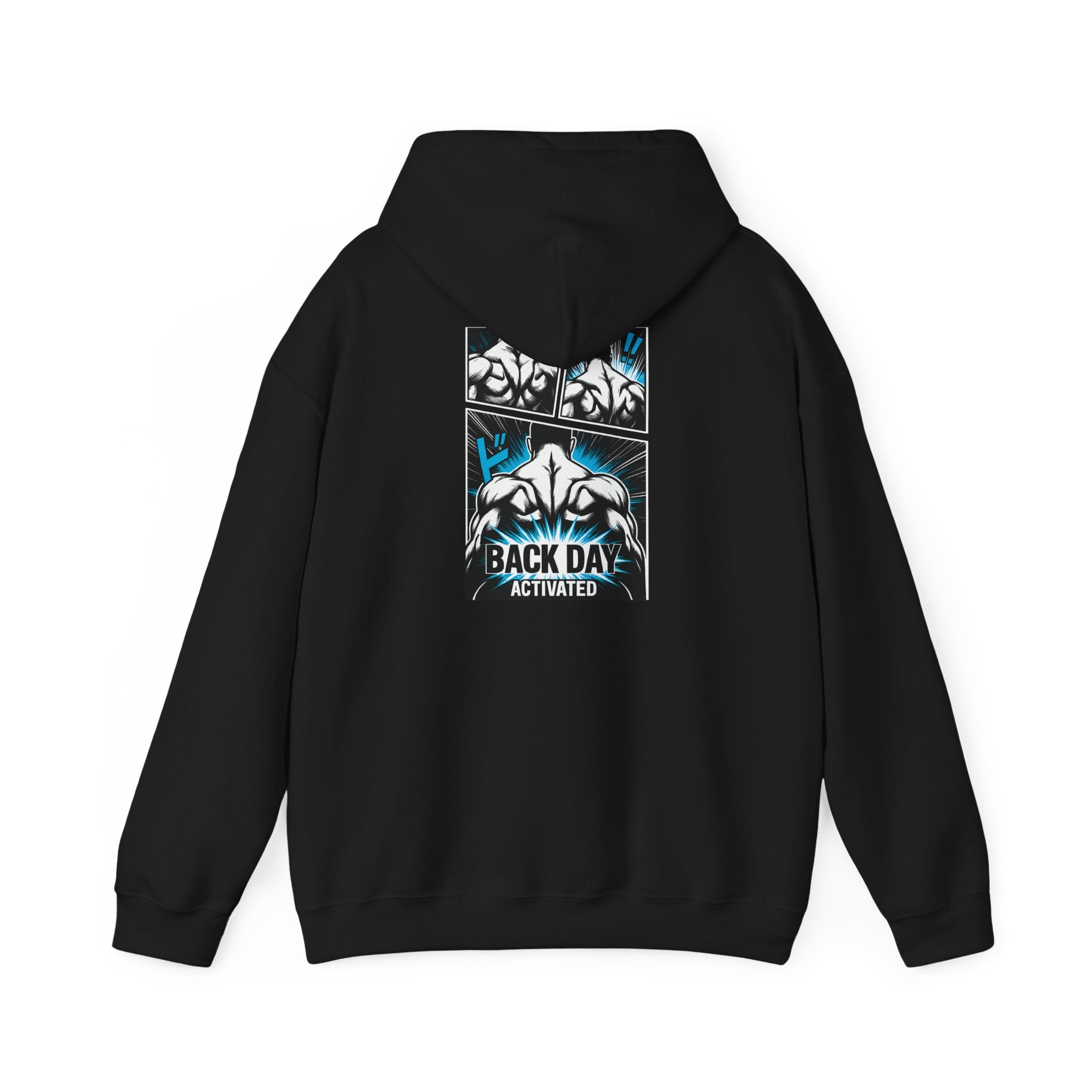 Back Day Activated Comic-Style Hoodie — Gym Motivation for Bodybuilders