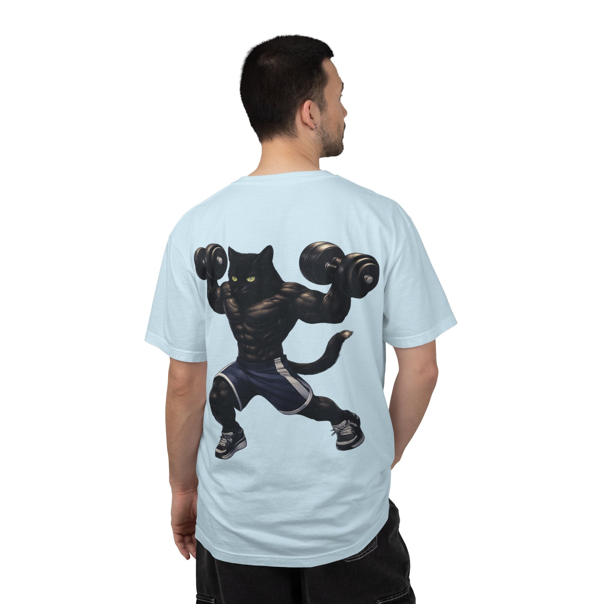 Gym Cat Shirt - Funny Workout Weightlifting T-Shirt - Fitness Lover Gift for Men Women