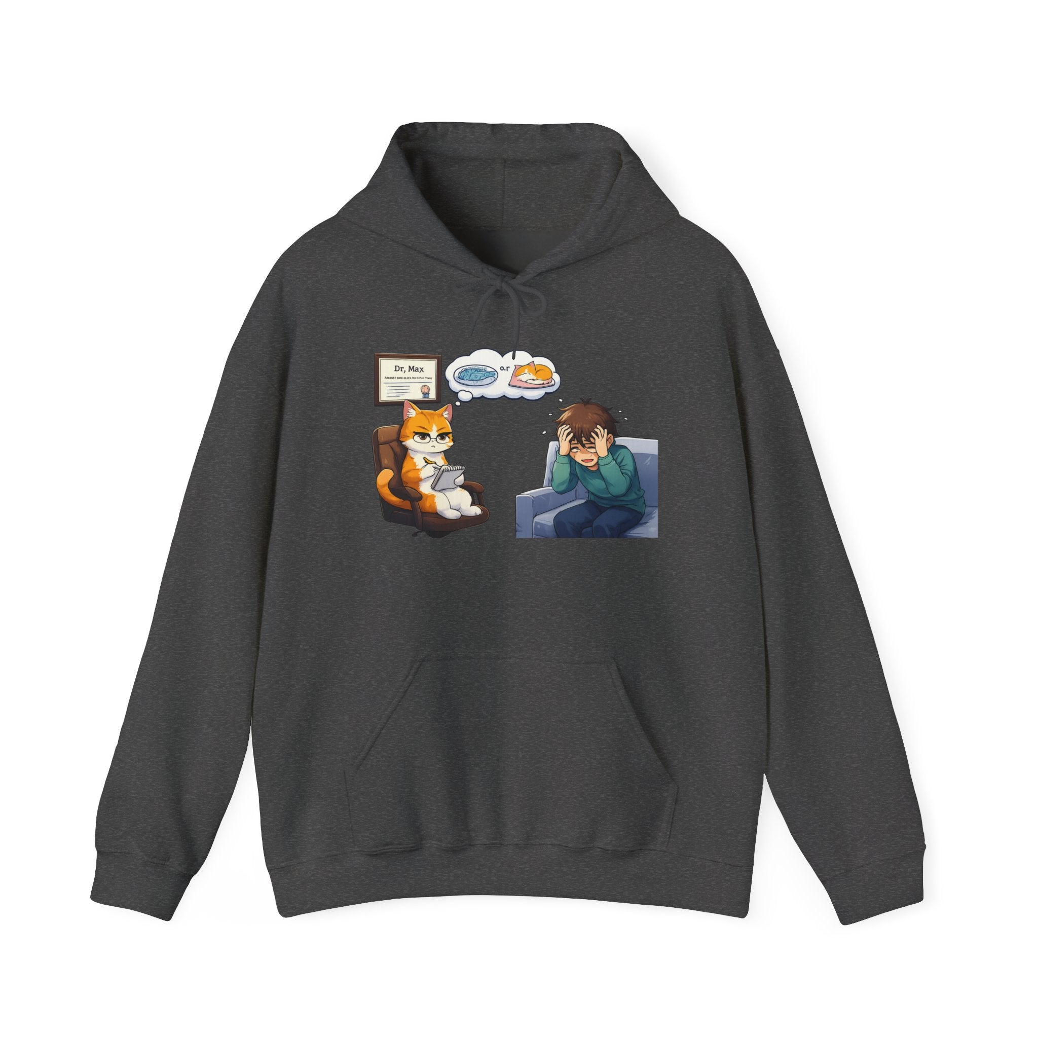 Dr. Max Cat Therapist Hoodie - Funny Mental Health Humor Gift