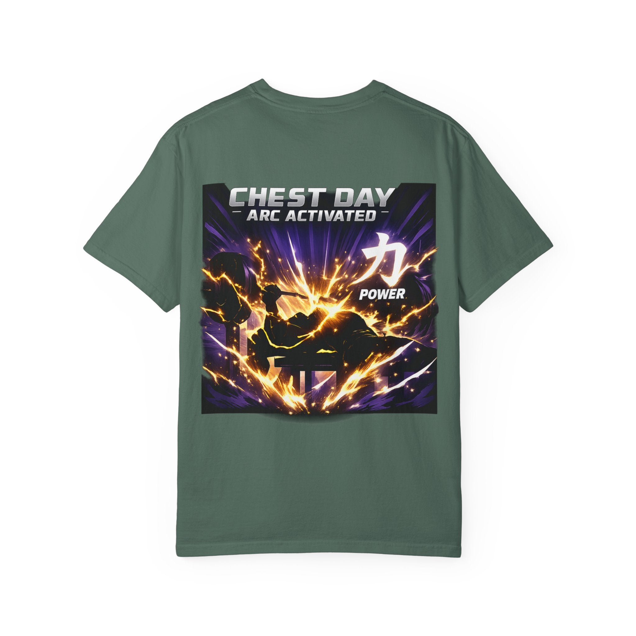 Chest Day Arc Activated Men’s Power Kanji Gym T-Shirt
