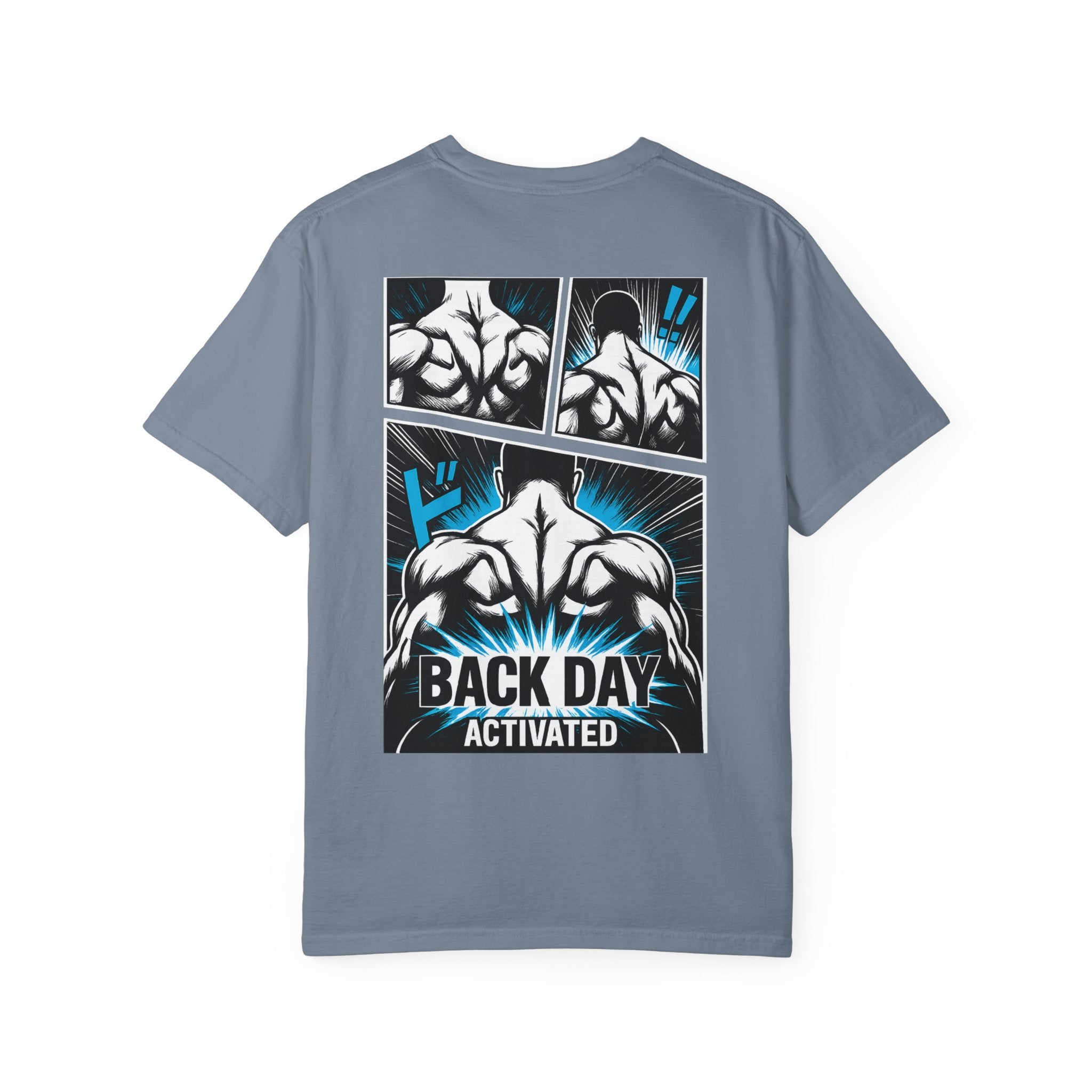Back Day Activated Comic Gym T-Shirt — Workout Motivation for Bodybuilders
