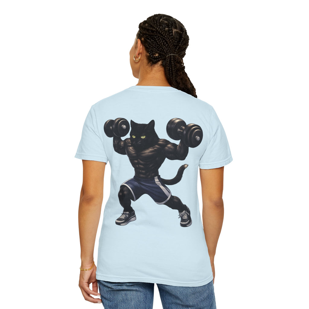 Gym Cat Shirt - Funny Workout Weightlifting T-Shirt - Fitness Lover Gift for Men Women