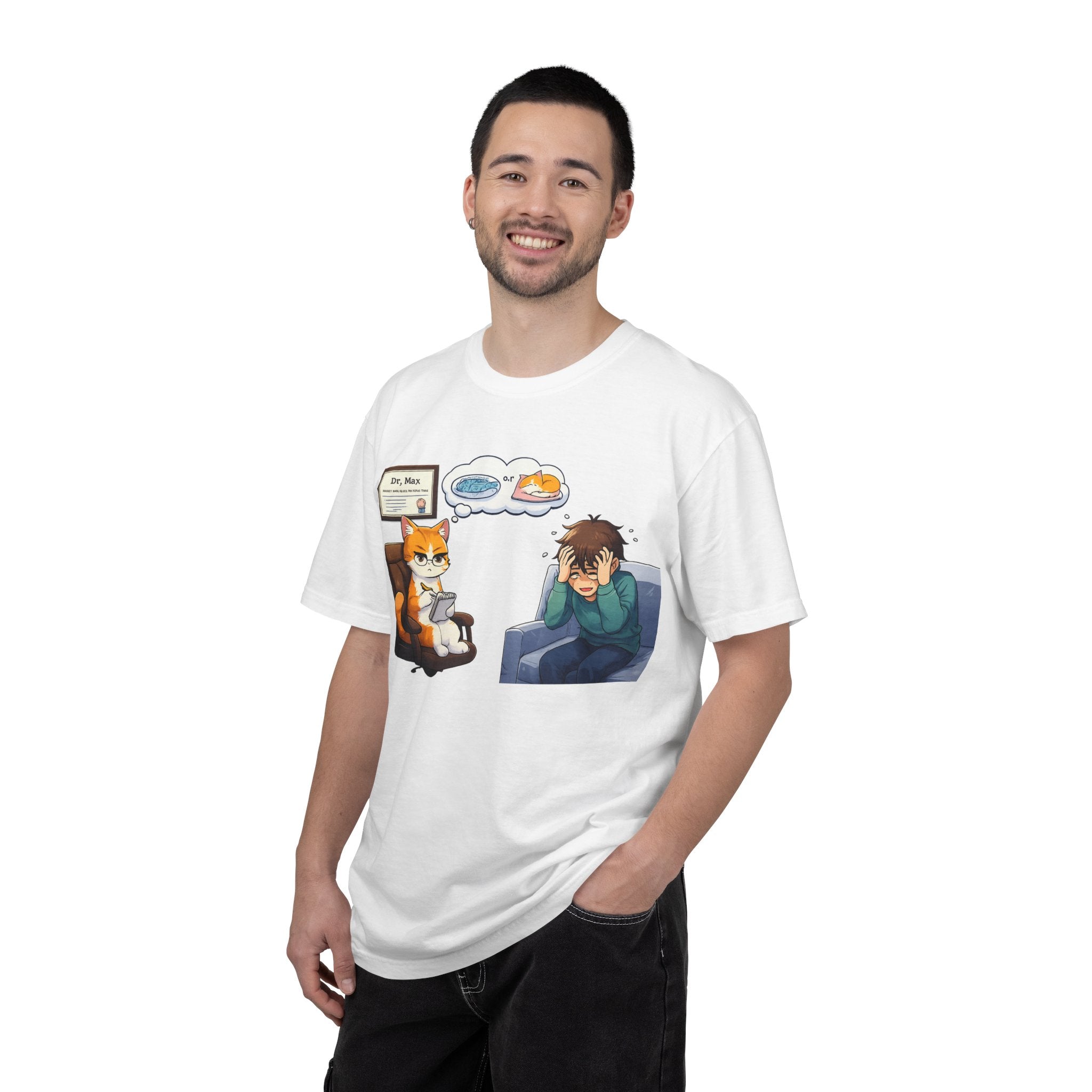 Dr. Max Cat Therapist T-Shirt - Funny Mental Health Humor Gift