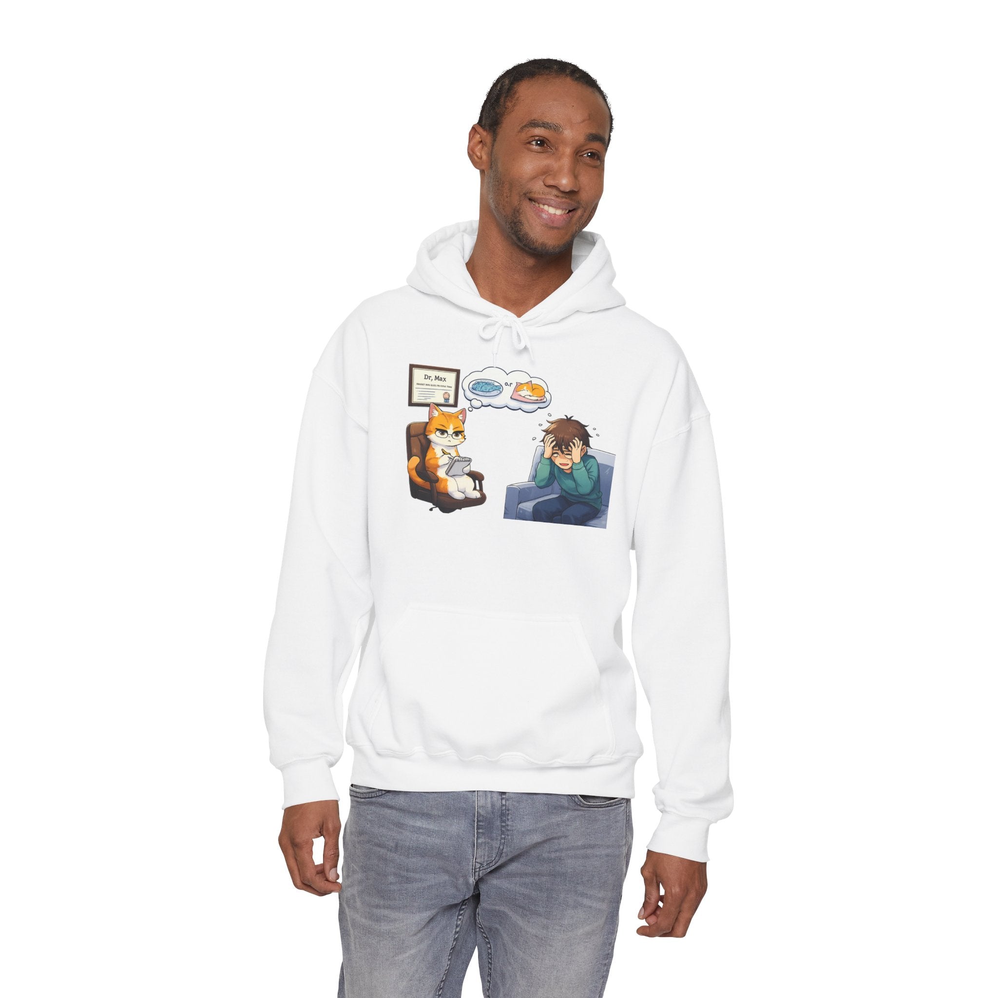 Dr. Max Cat Therapist Hoodie - Funny Mental Health Humor Gift