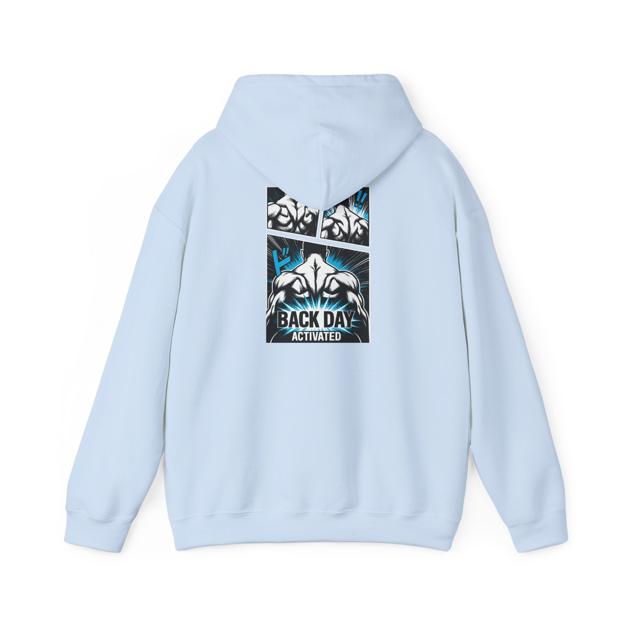 Back Day Activated Comic-Style Hoodie — Gym Motivation for Bodybuilders