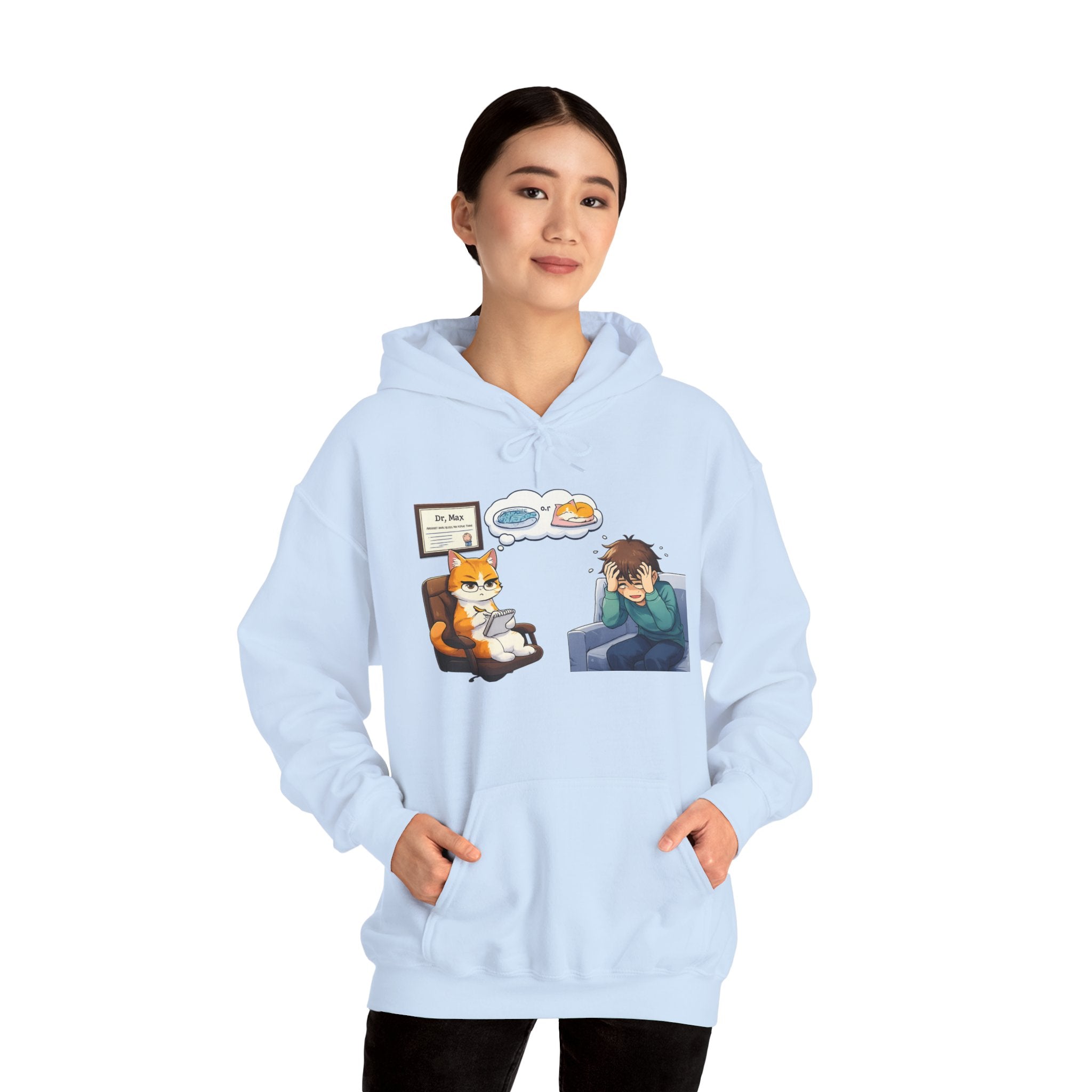Dr. Max Cat Therapist Hoodie - Funny Mental Health Humor Gift