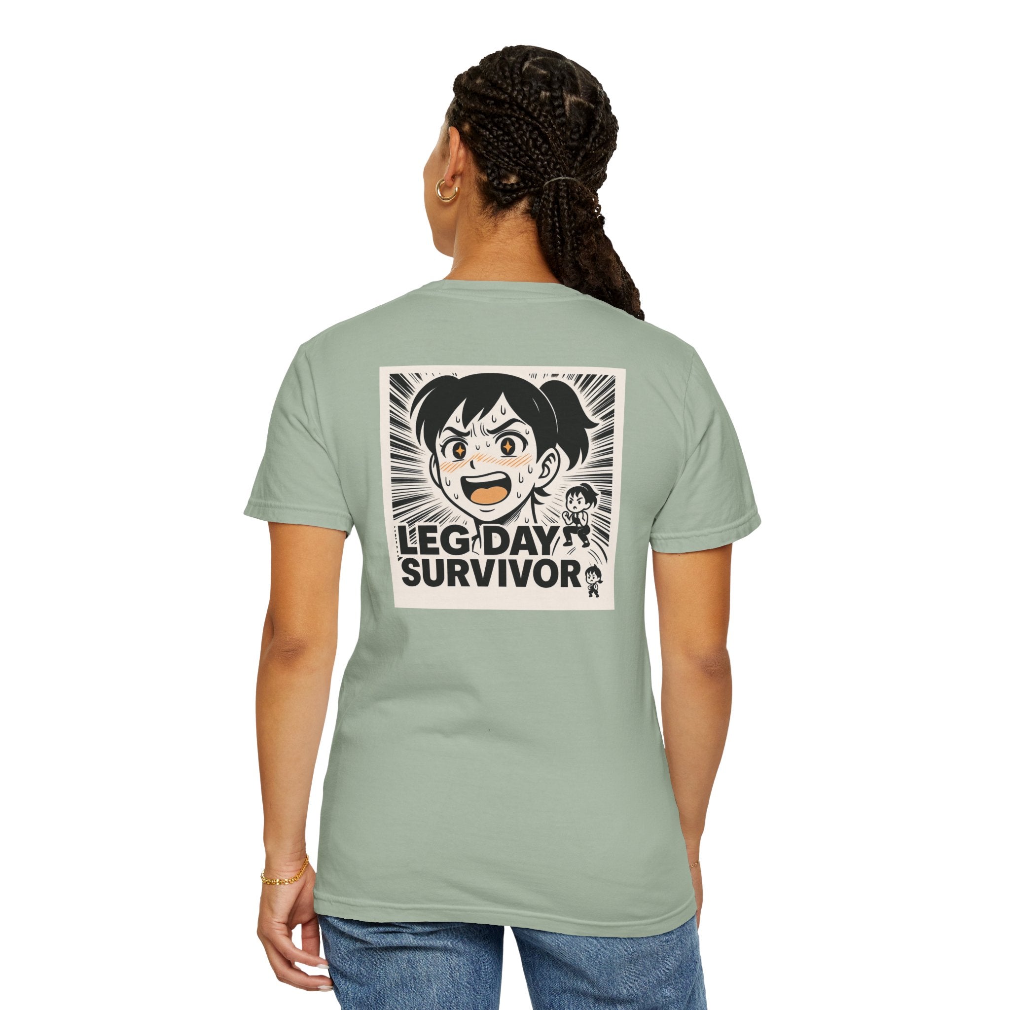 Leg Day Survivor Women’s Shirt - Funny Gym Workout Anime Fitness T-Shirt