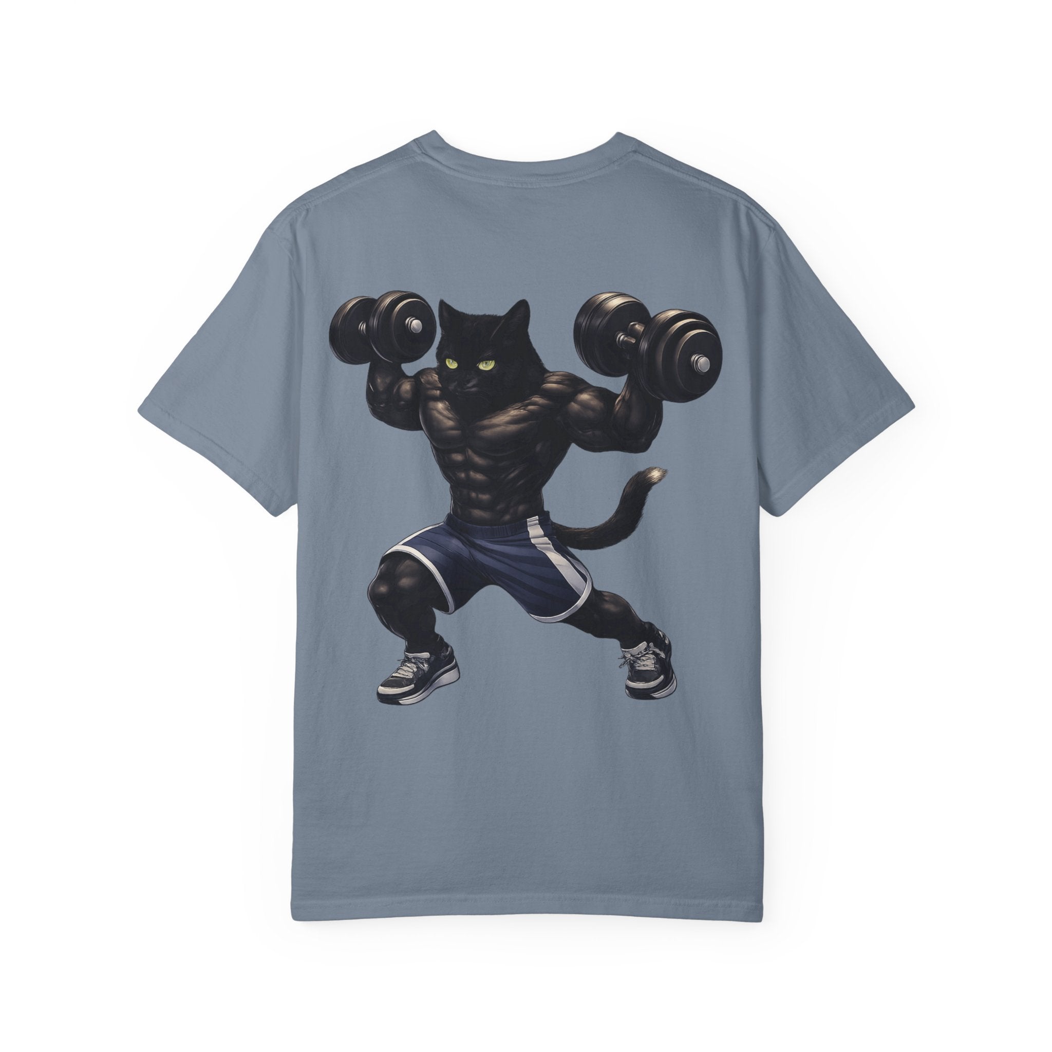 Gym Cat Shirt - Funny Workout Weightlifting T-Shirt - Fitness Lover Gift for Men Women