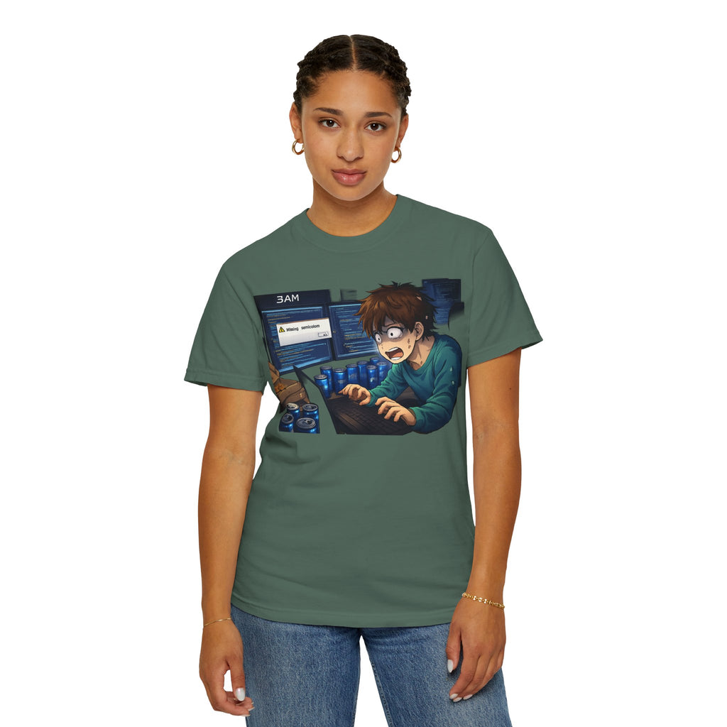Missing Semicolon 3AM Programmer T-Shirt - Developer Humor Gift
