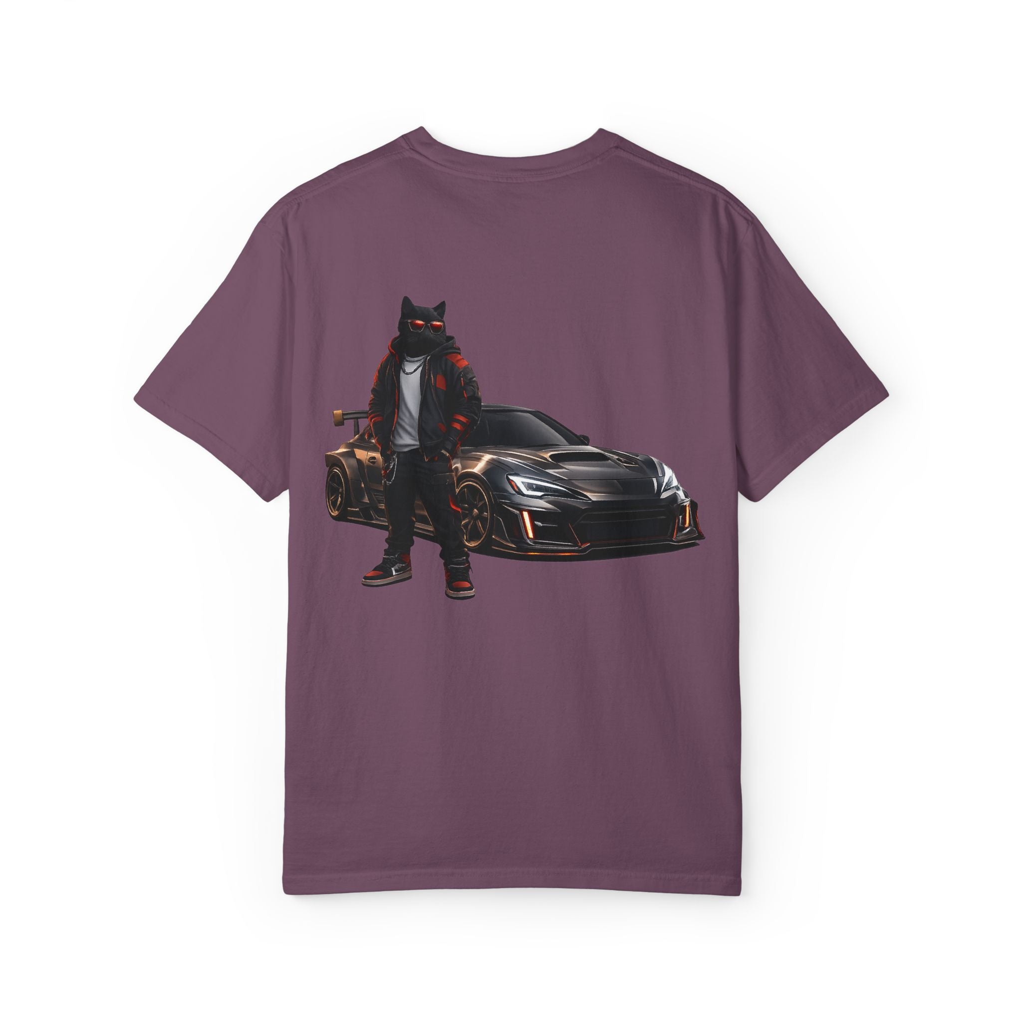 Cool Black Cat Streetwear Custom Widebody Sports Car JDM T-Shirt