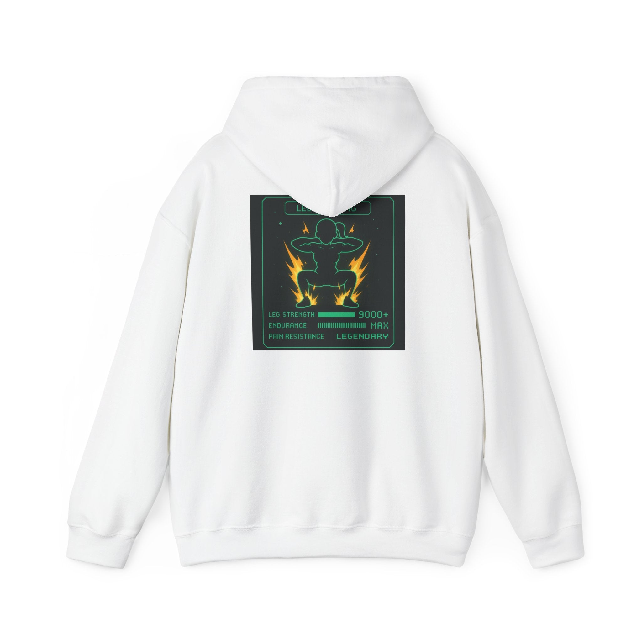 Women’s RPG Leg Day Sweatshirt — "Leg Training Stats 9000+" Gaming Gym Motivation