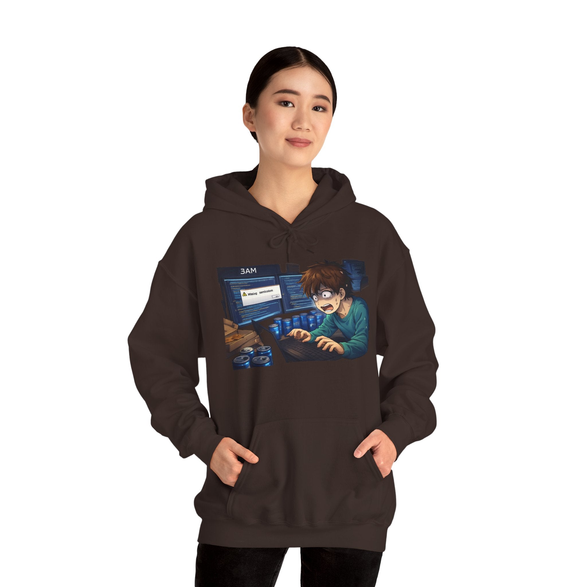 Missing Semicolon 3AM Programmer Hoodie - Developer Humor Gift