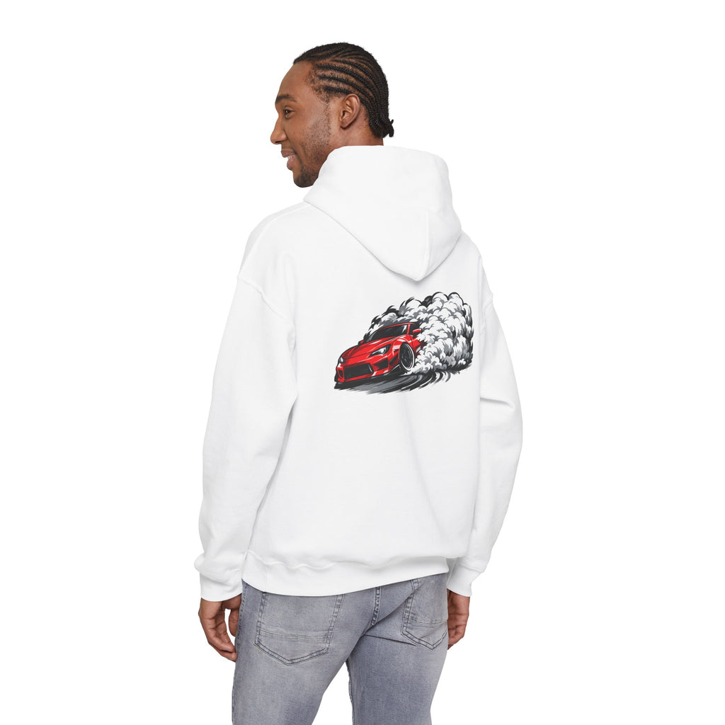 Red Fury Drift Hoodie — Modified Wide-Body JDM Car Design