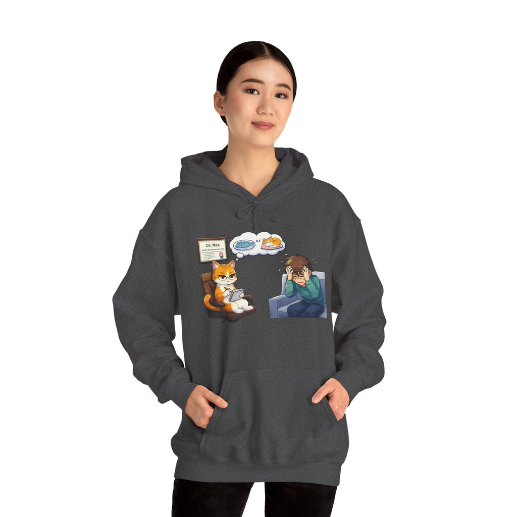 Dr. Max Cat Therapist Hoodie - Funny Mental Health Humor Gift