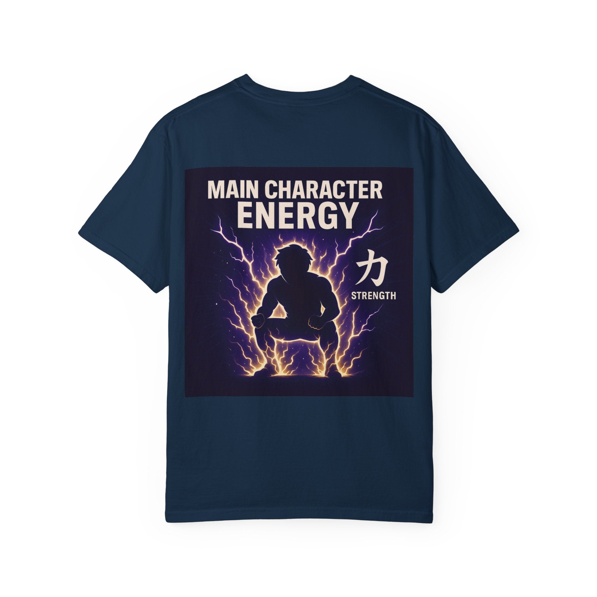 Main Character Energy Strength Kanji T-Shirt — Men’s Anime Gym Motivation