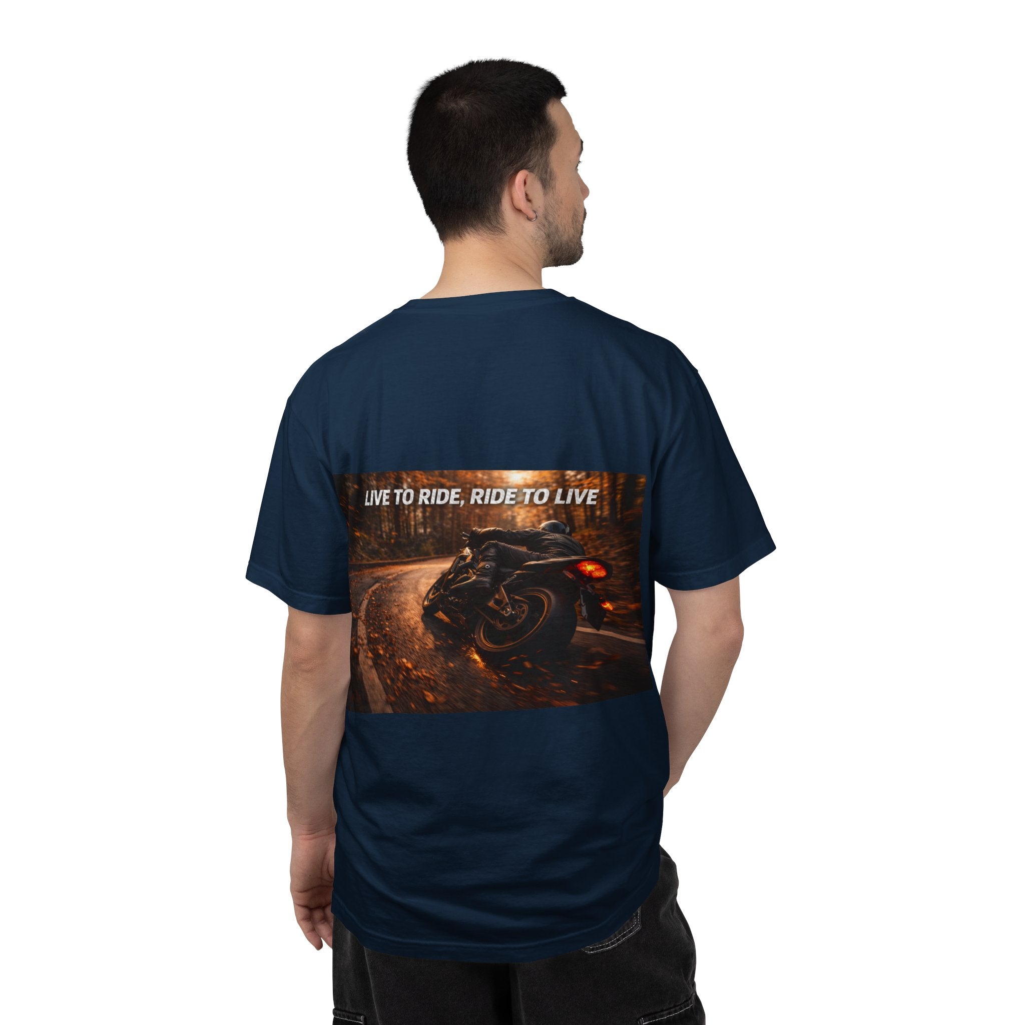 Live To Ride, Ride To Live Motorcycle T-Shirt — Autumn Ride Biker Graphic