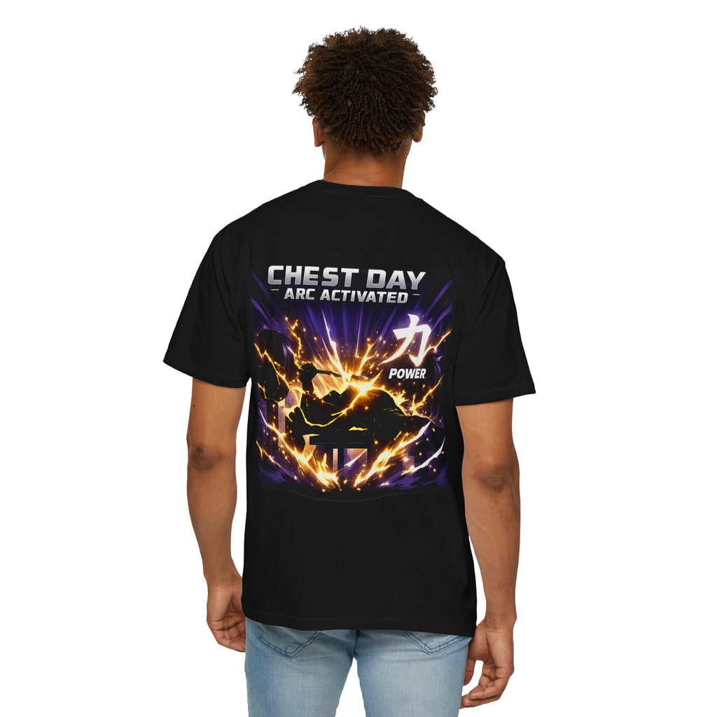 Chest Day Arc Activated Men’s Power Kanji Gym T-Shirt