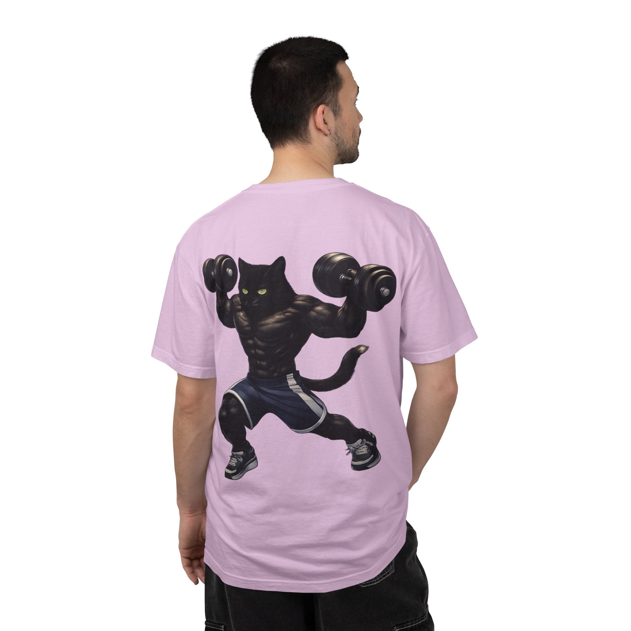 Gym Cat Shirt - Funny Workout Weightlifting T-Shirt - Fitness Lover Gift for Men Women