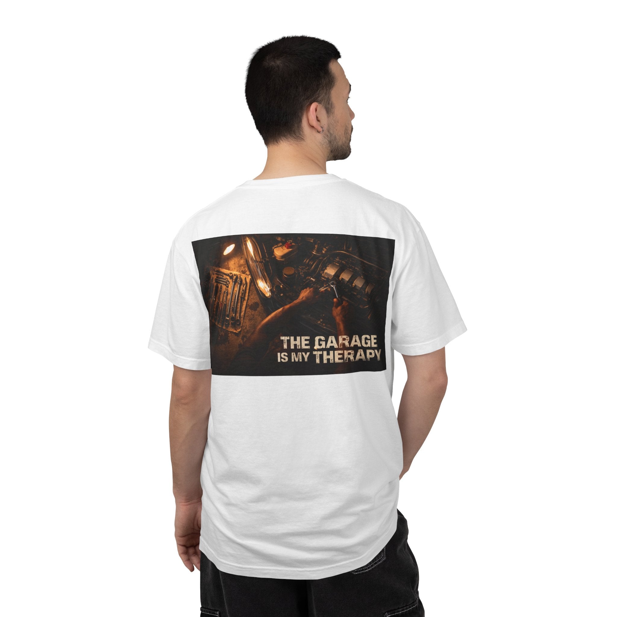 The Garage Is My Therapy T-Shirt - Mechanic Car Enthusiast Gift Version 1