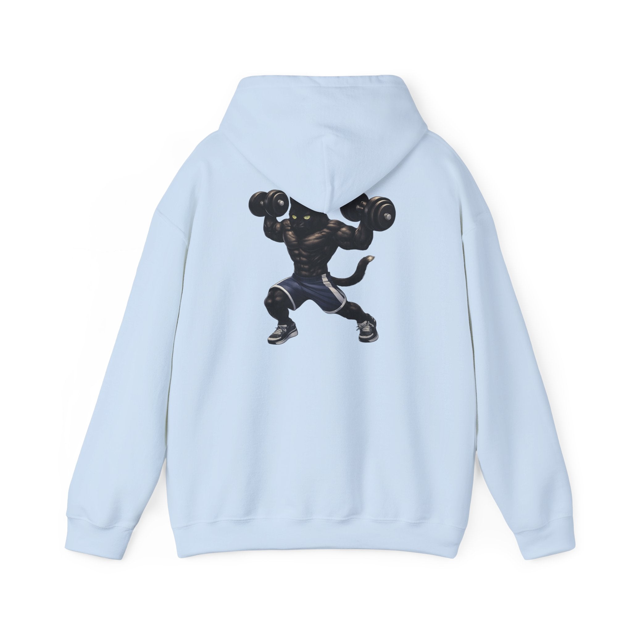 Gym Cat Hoodie — Funny Weightlifting & Workout Hoodie | Fitness Lover Gift