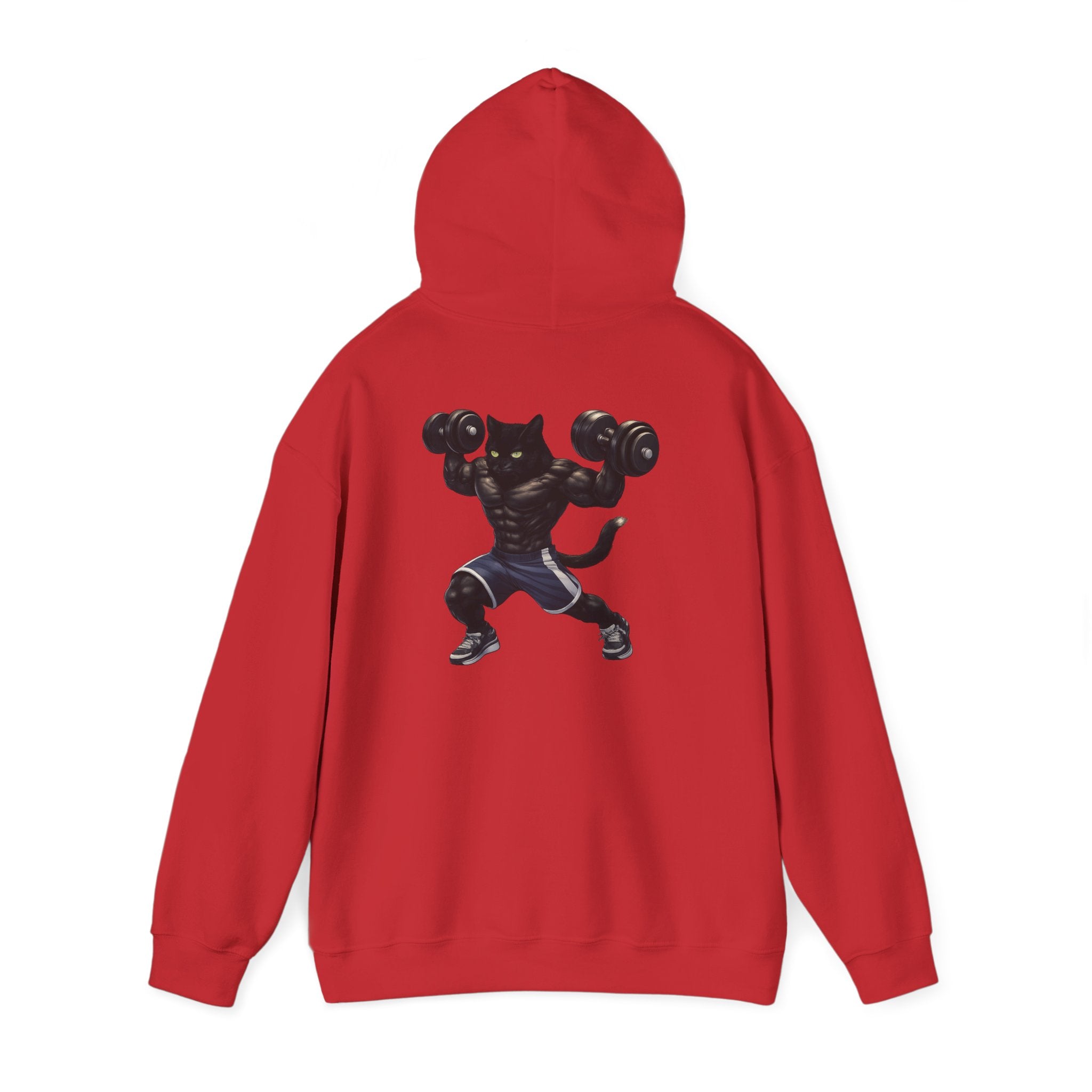 Gym Cat Hoodie — Funny Weightlifting & Workout Hoodie | Fitness Lover Gift