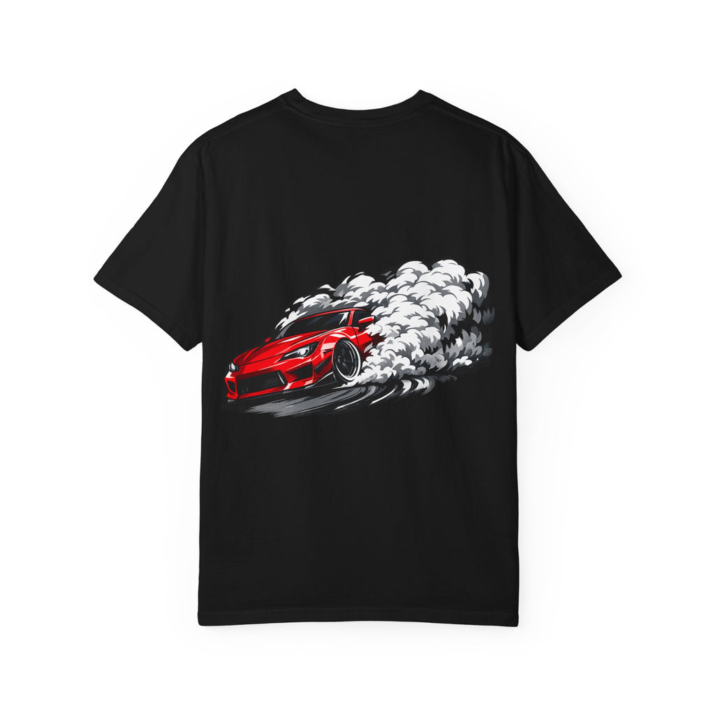 Red Fury Drift T-Shirt — Modified Wide-Body JDM Drift Car Design