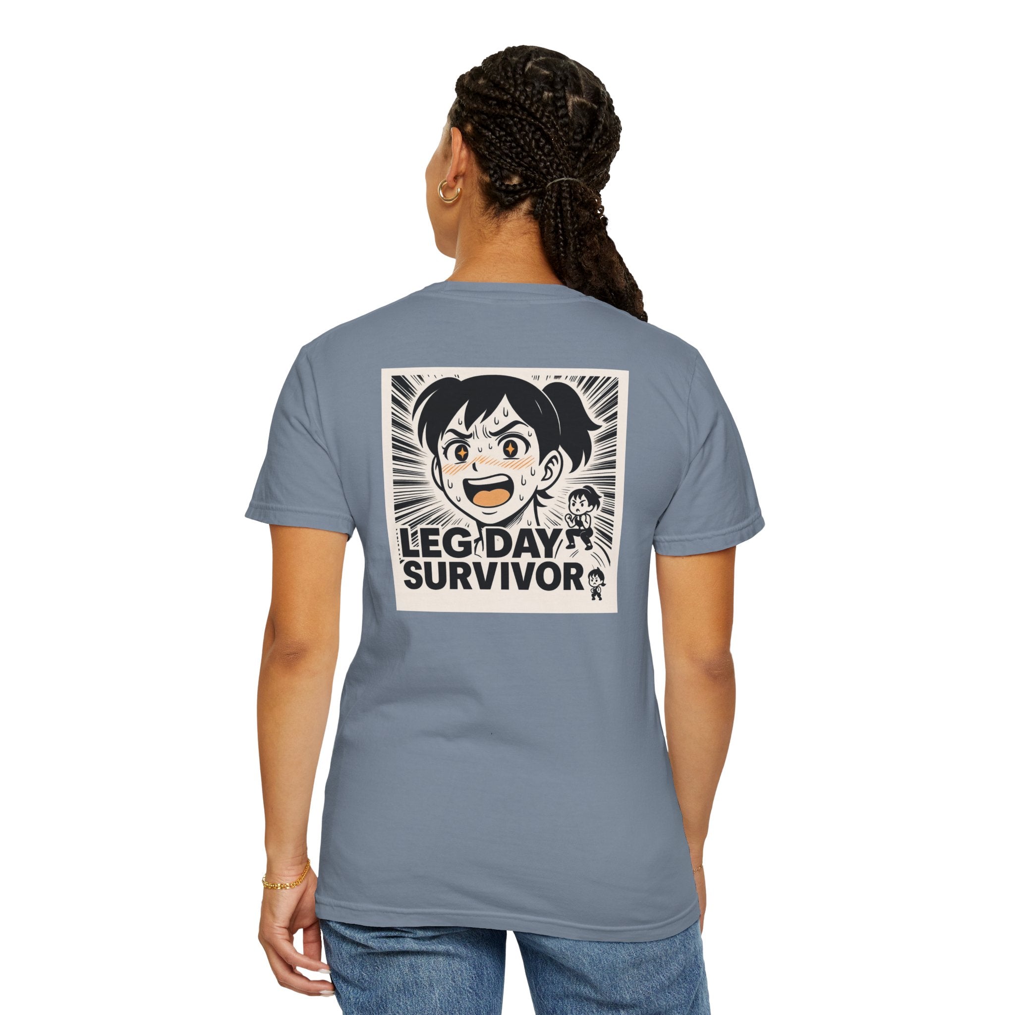Leg Day Survivor Women’s Shirt - Funny Gym Workout Anime Fitness T-Shirt