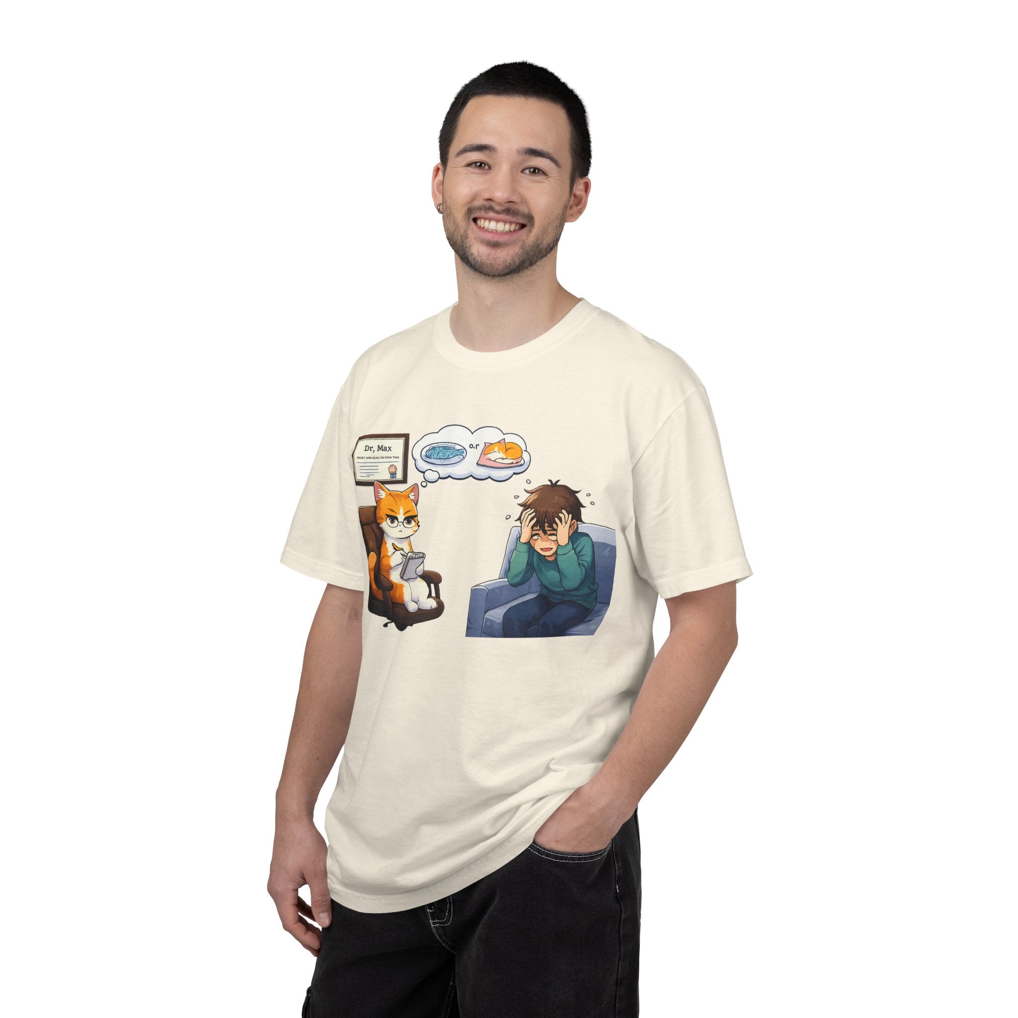 Dr. Max Cat Therapist T-Shirt - Funny Mental Health Humor Gift