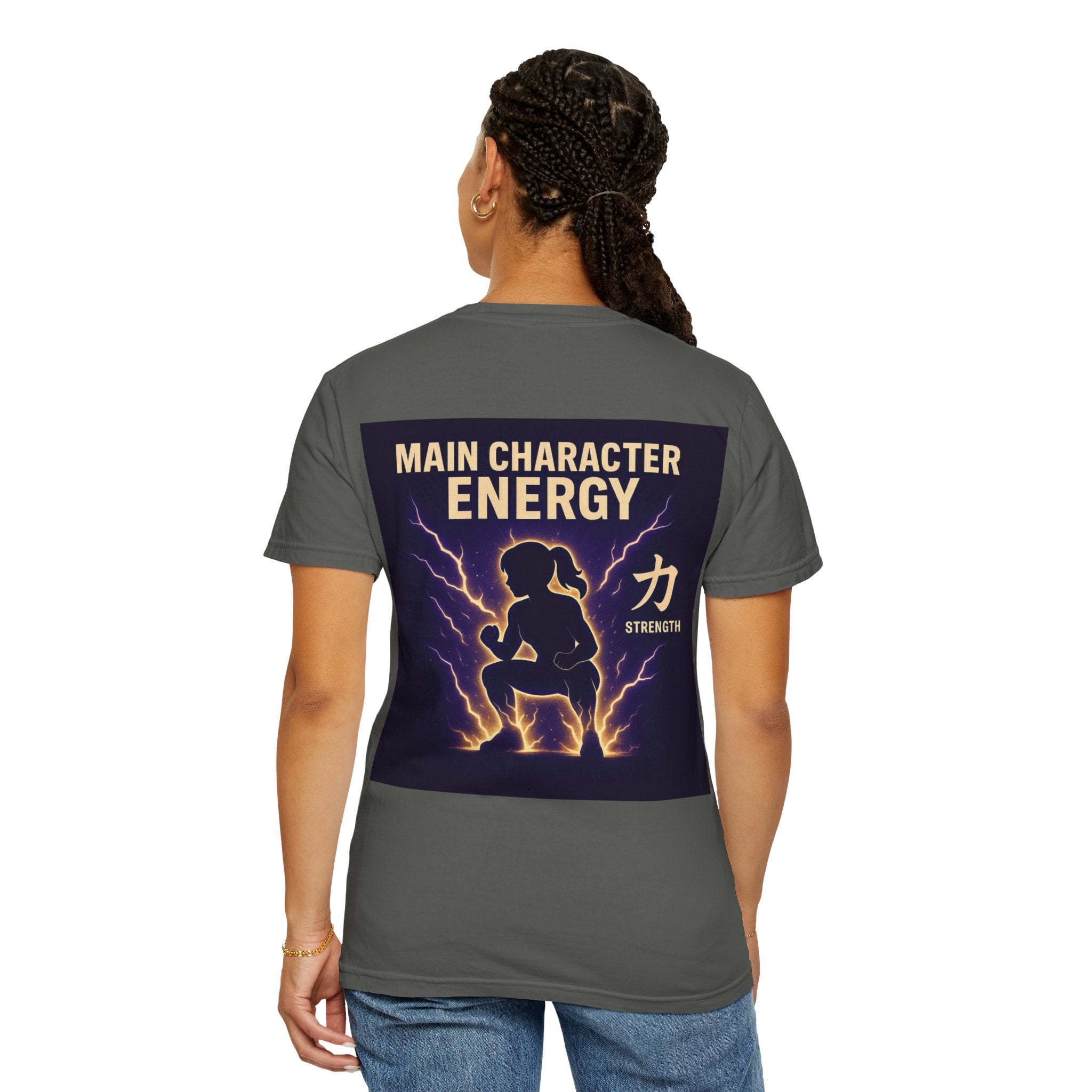 Main Character Energy Women’s Anime Gym T-Shirt — Strength (力)