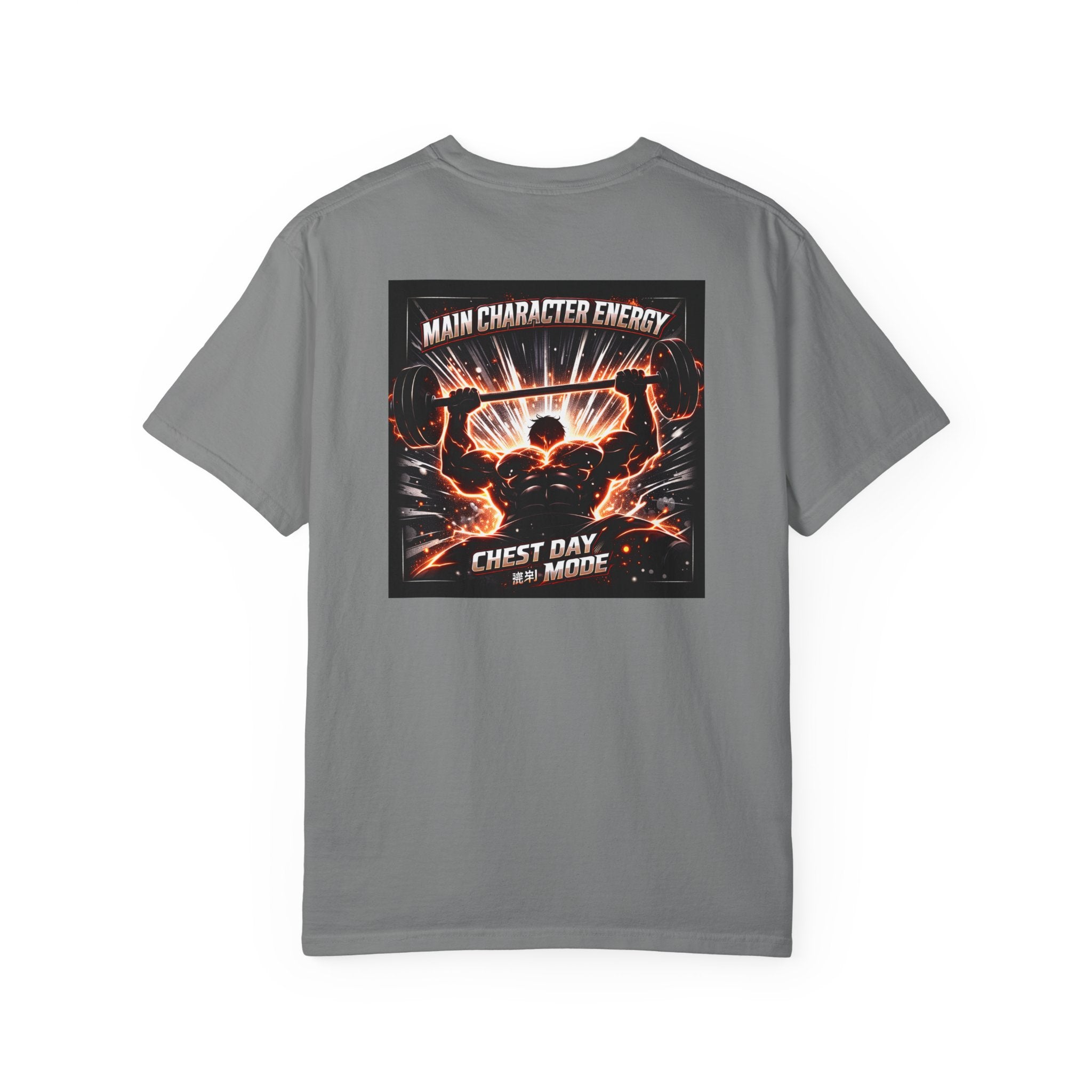 Main Character Energy Chest Day Men’s Shirt - Anime Gym Fitness Apparel