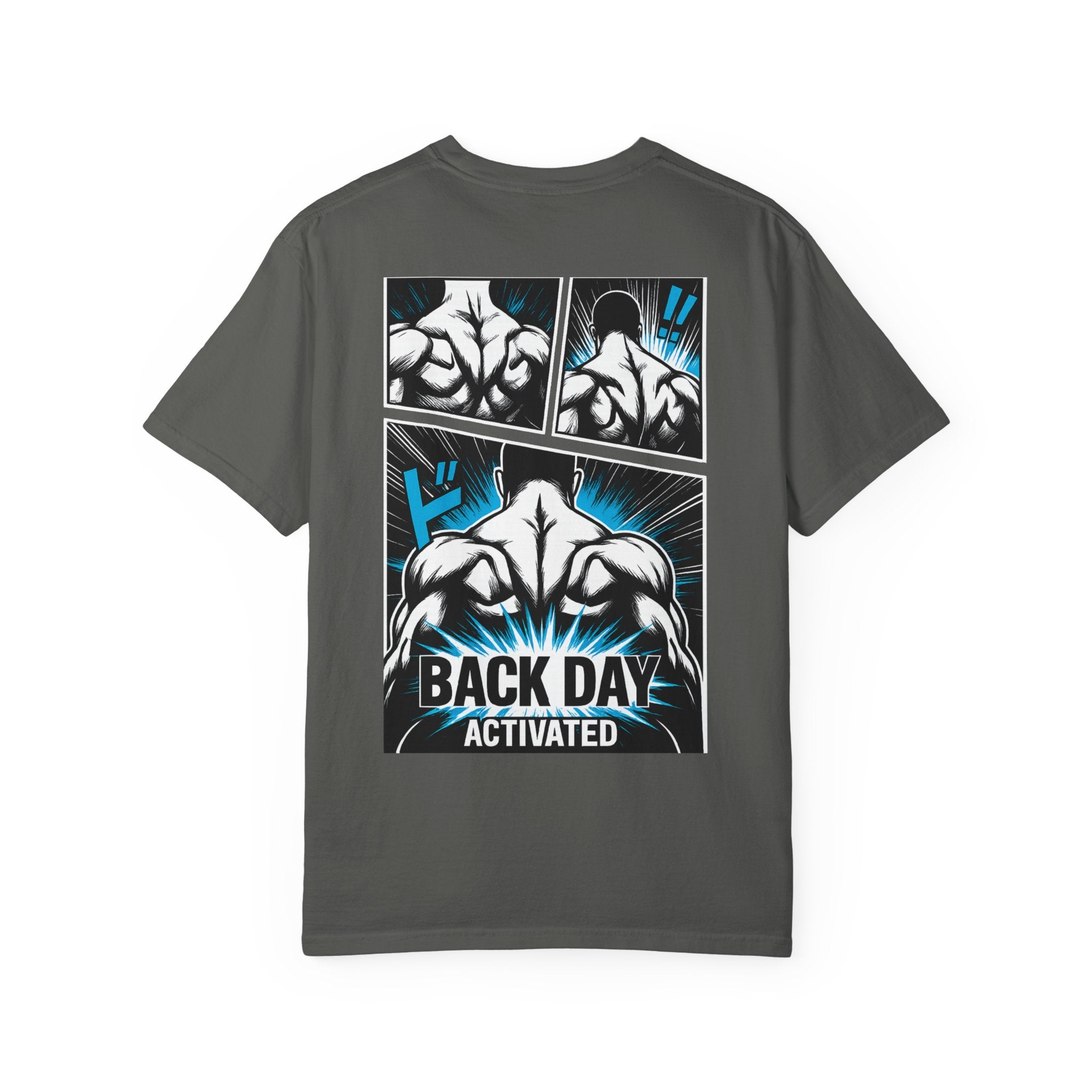 Back Day Activated Comic Gym T-Shirt — Workout Motivation for Bodybuilders