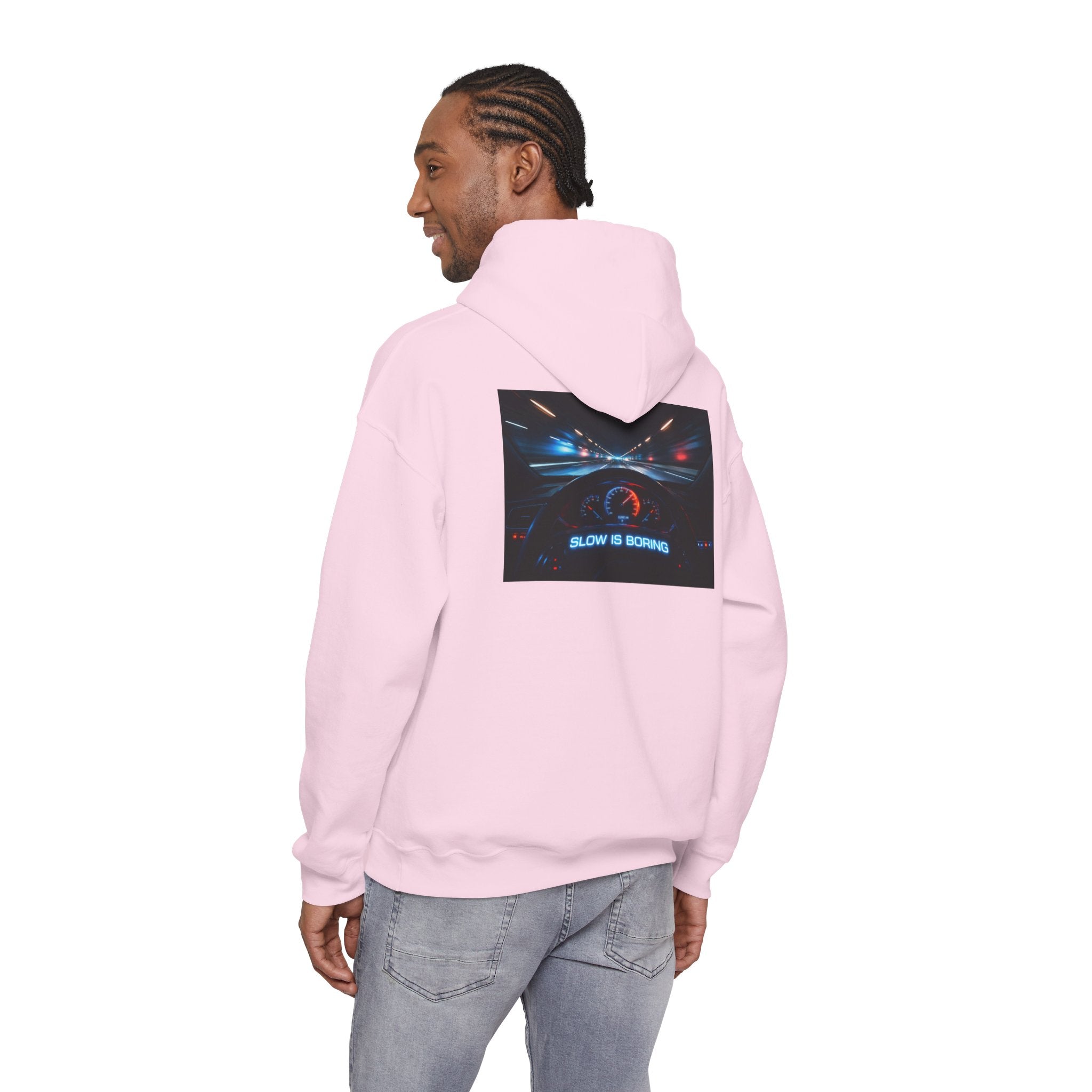 Slow Is Boring Hoodie - Racing Speed Enthusiast Dashboard Design