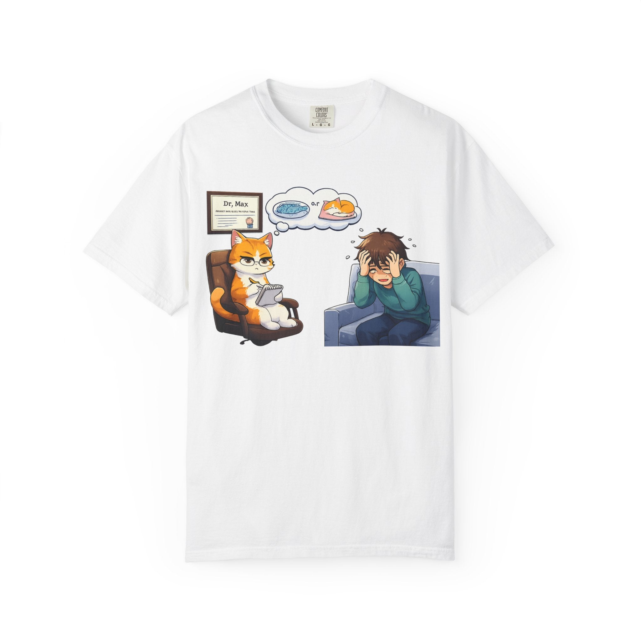 Dr. Max Cat Therapist T-Shirt - Funny Mental Health Humor Gift
